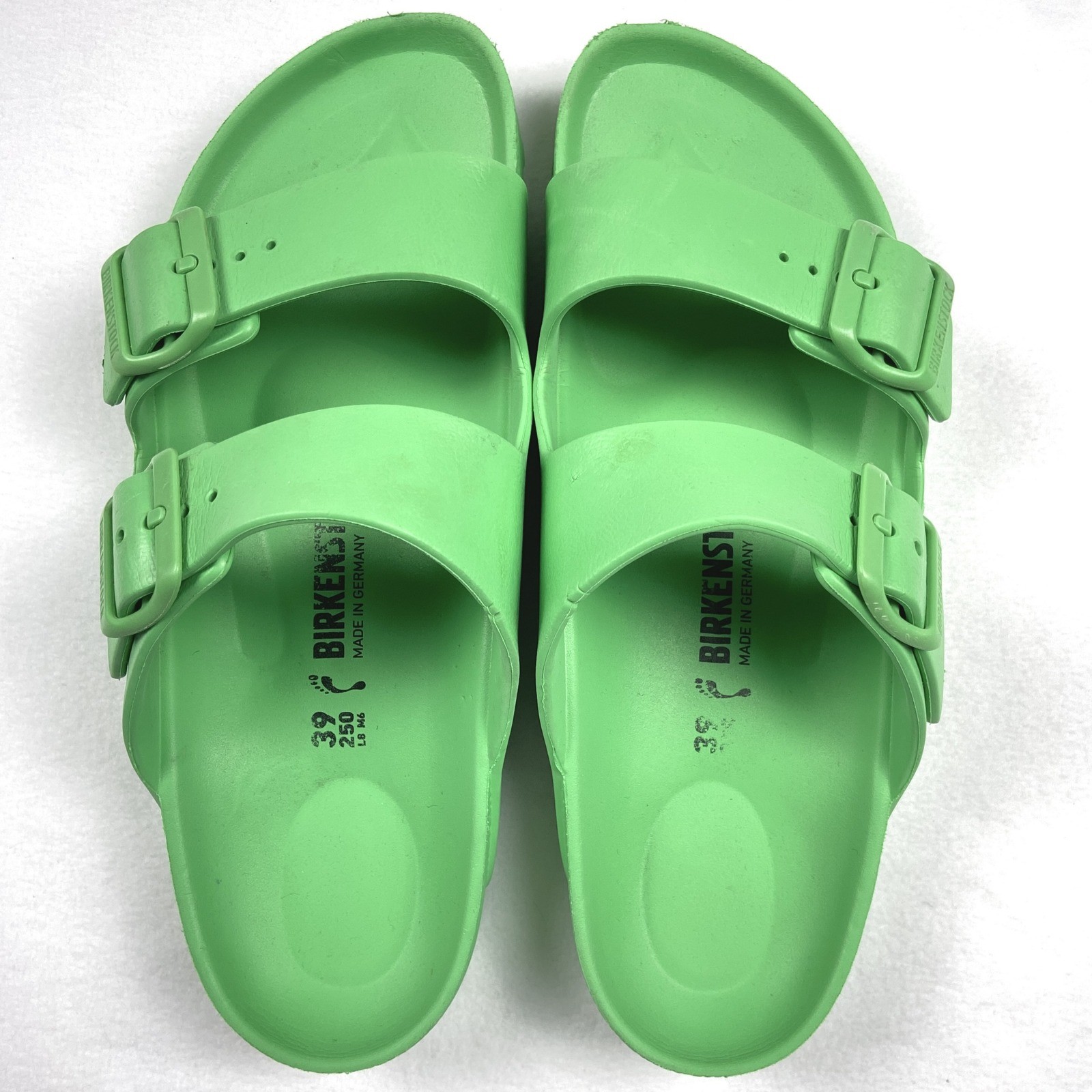 Birkenstock Arizona EVA Sandals Lime Green Waterproof Slides Size 6M & 8W