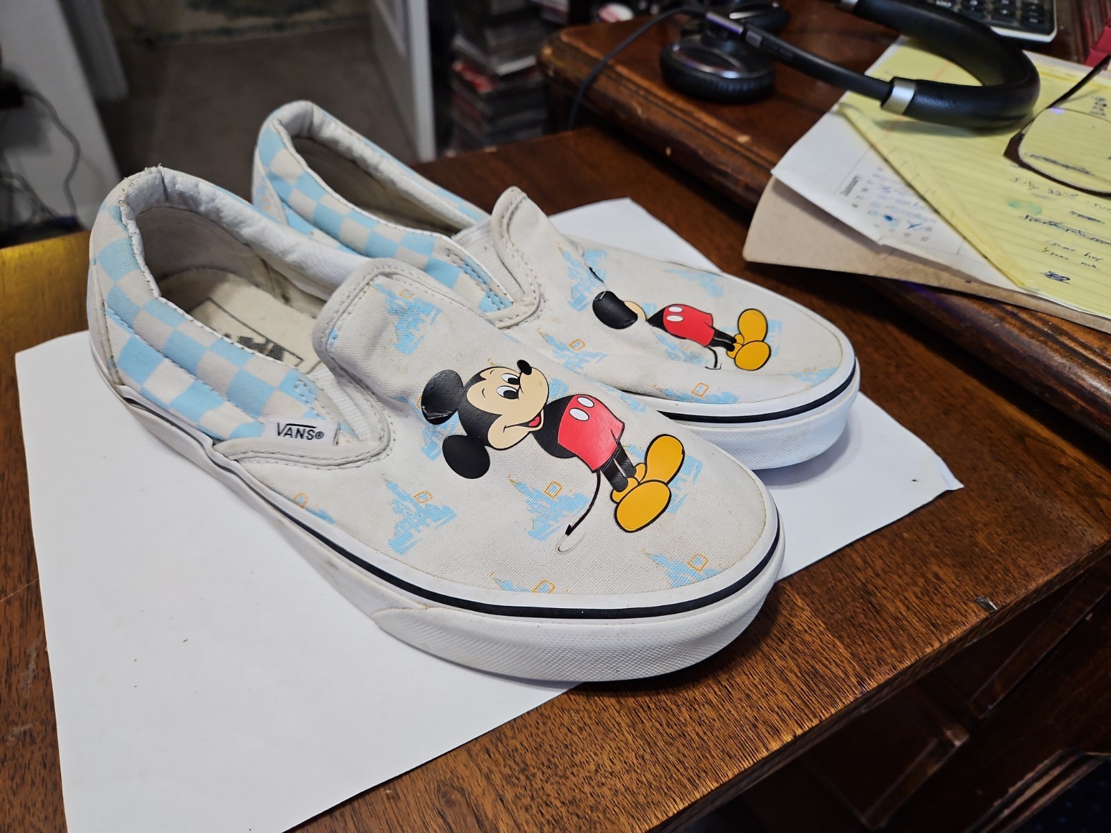 Disney World Vans 50th Anniversary Classic Slip On Mickey Mouse Size 5.5 Women’s