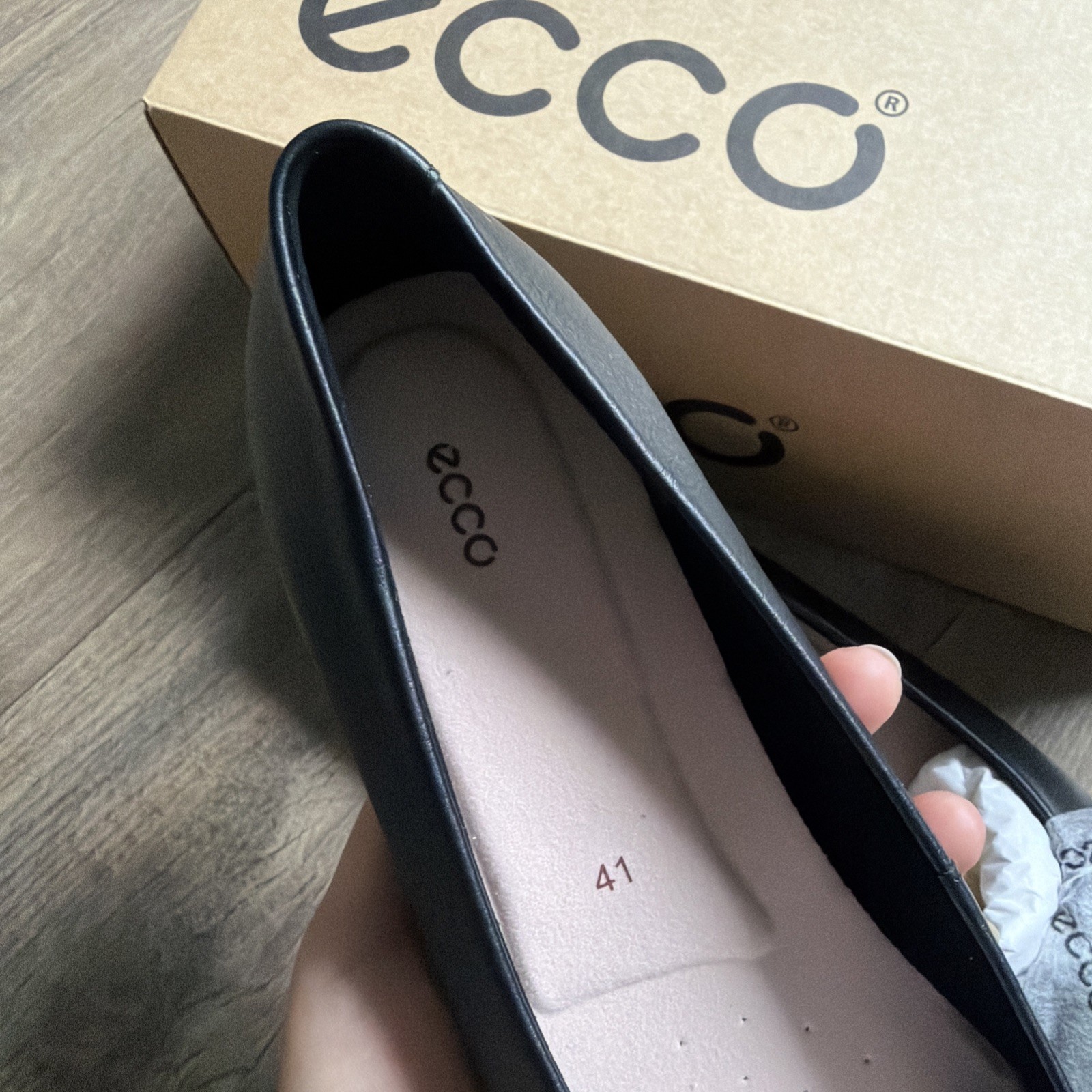 New ECCO TOUCH BALLERINA FLAT ARTICLE 271713 Black 11001 | SIZE 10-10.5 US EU 41