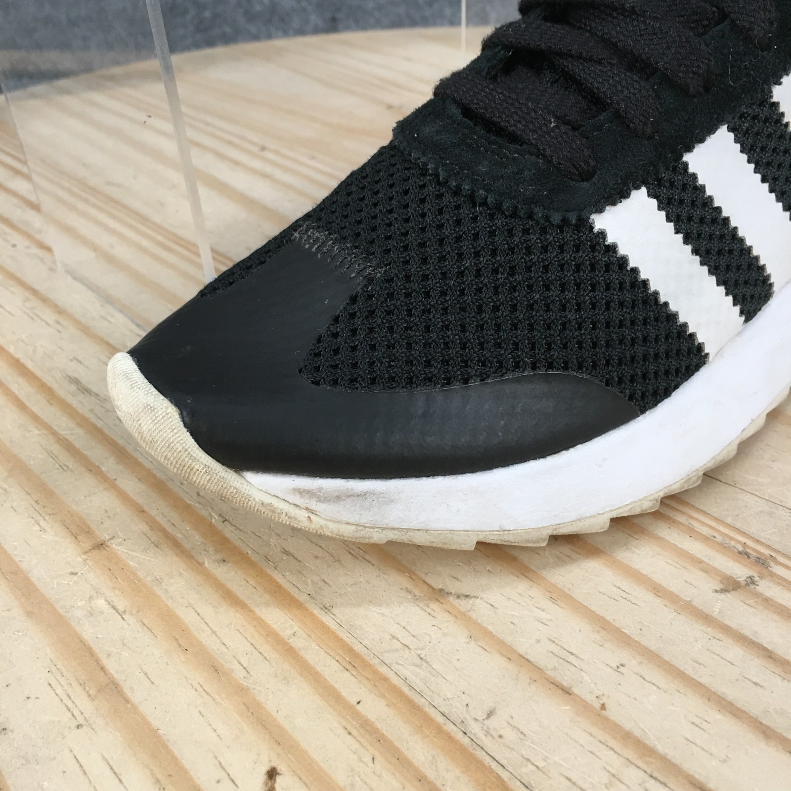 Adidas Flashback Shoes Womens 5.5 Athletic Lace Up Sneakers BB5323 Black White