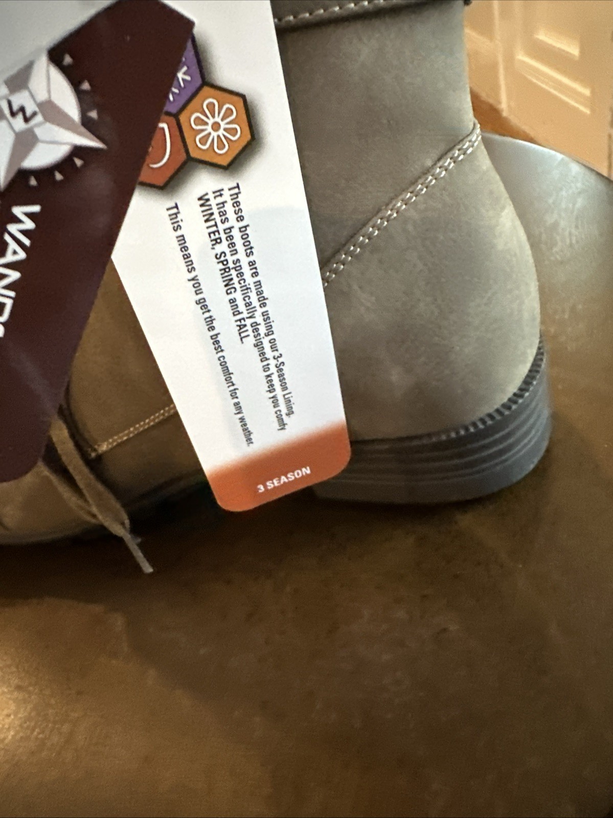 Wanderlust Womens Combat Boots Size US Size 9 Gray Waterproof Lace Up Vegan