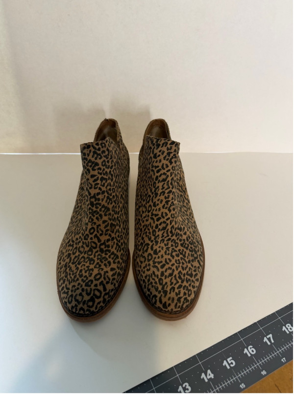Gianni Bini Leopard Print Ankle Booties – Brown/Black Size 6.5 M