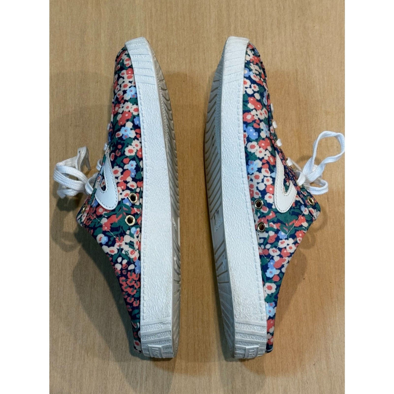 Tretorn Easy Nylite Floral Sneaker Mules Canvas Slip On Shoes Size 9.5 M