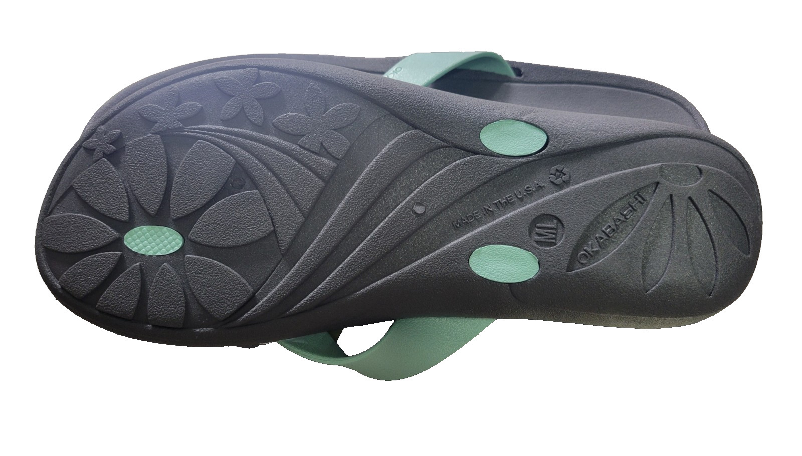 Okabashi Breeze Women’s Flip Flops – Slate/Sea Foam size M/L