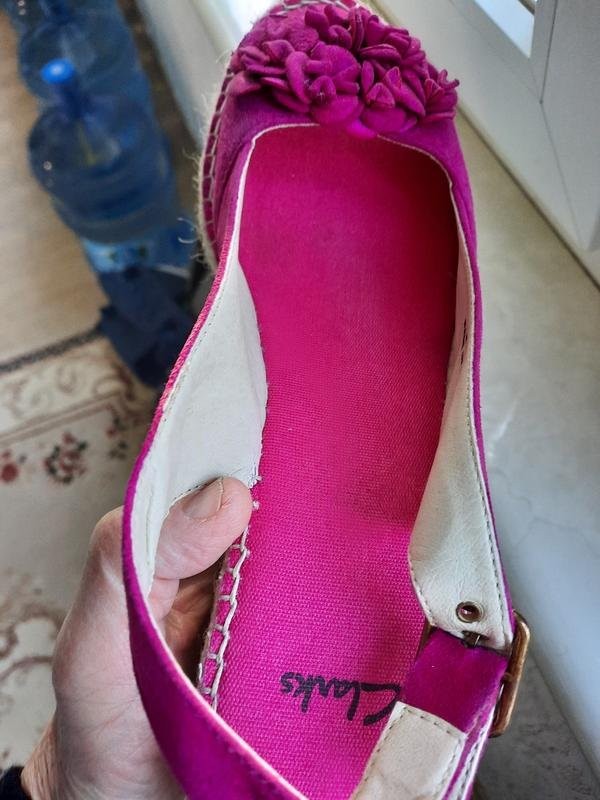 womens clarks pink suede espadrilles 39