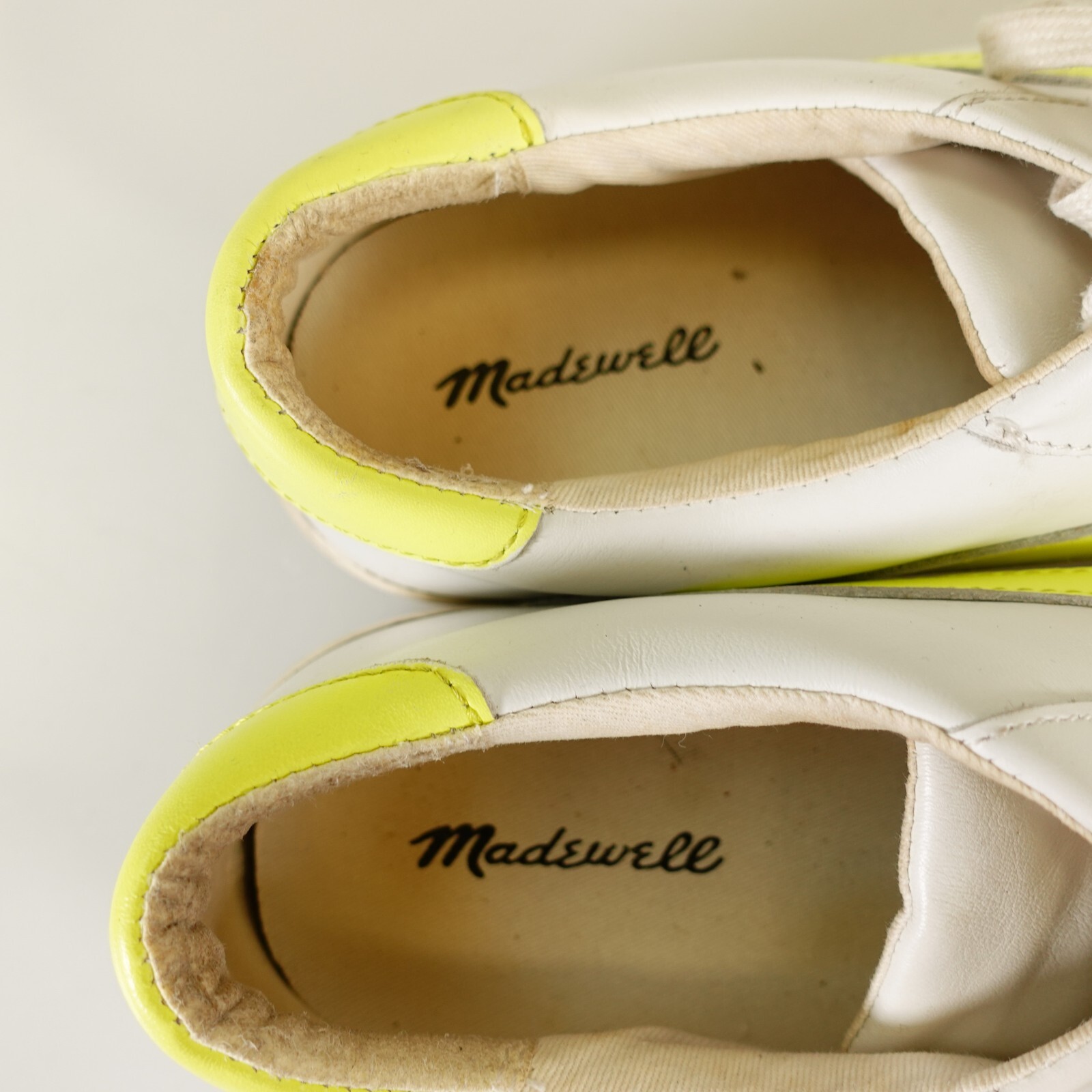 Preppy Neon Madewell Shoes White Leather Ecletic Low Cut Women 8 Mens 6.5