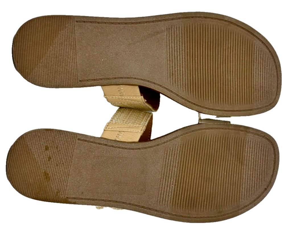 LC Lauren Conrad Women’s Sunstone Slip On Comfort Sandals Natural Size:9 187C