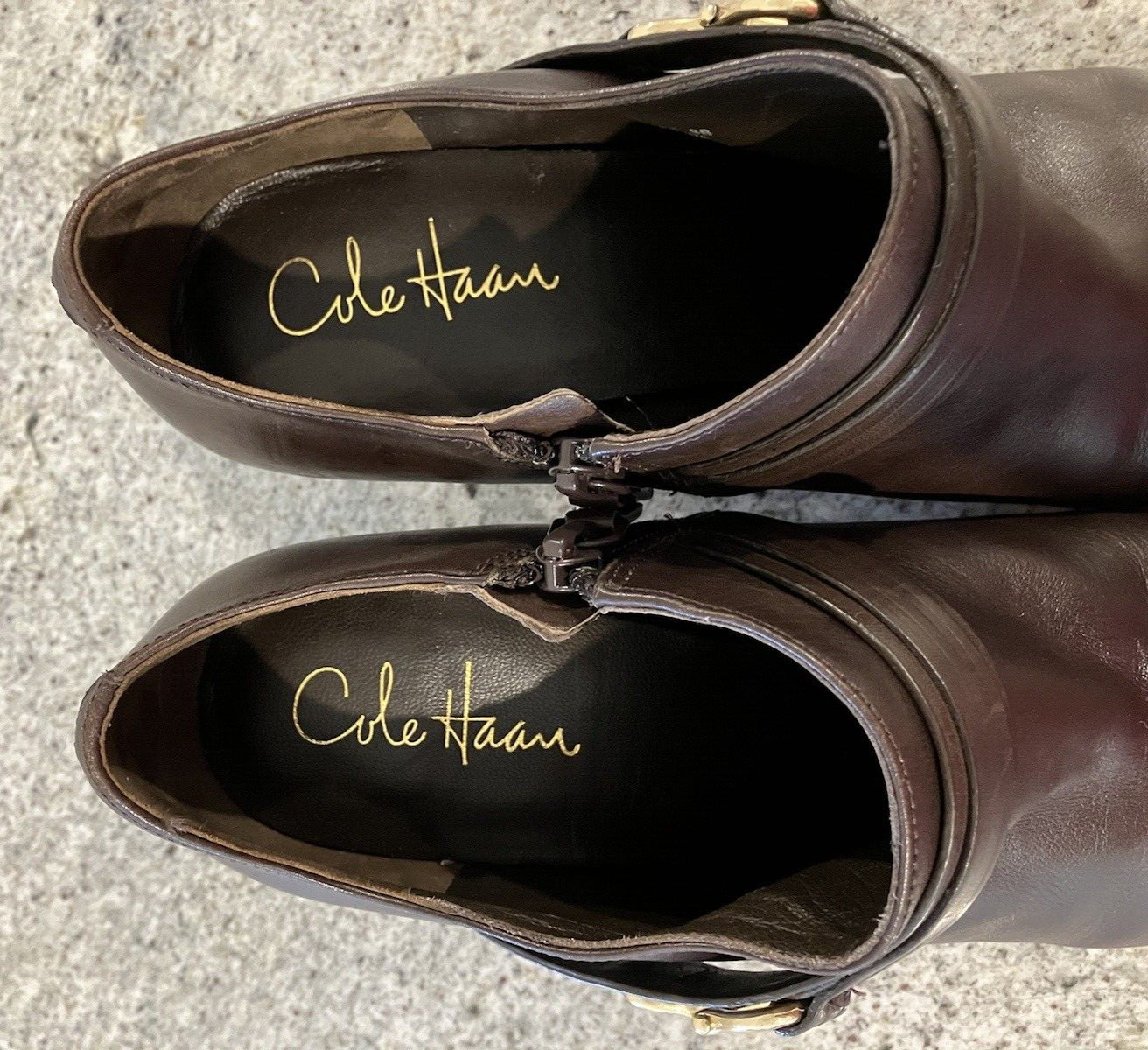 Cole Haan Women’s AIR Shootie/Bootie Pump Size 8B Brown Leather 2.5″ High Heel