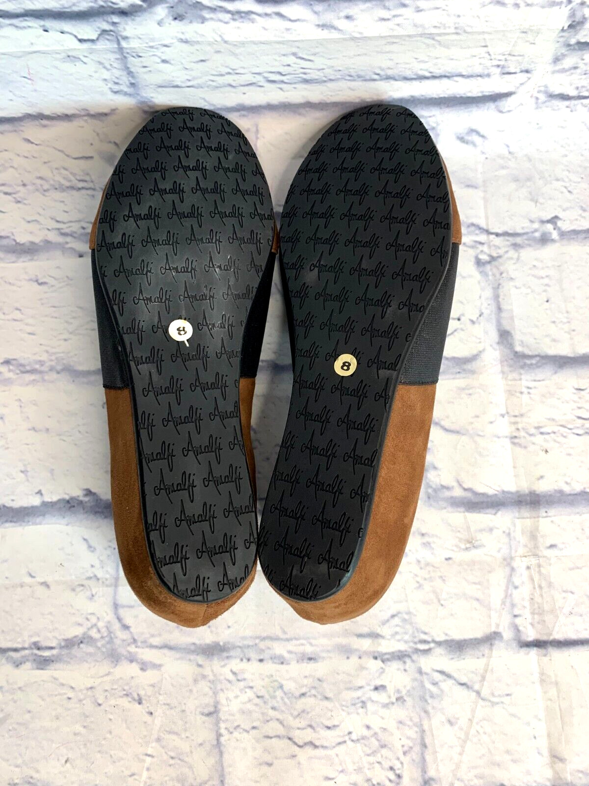 Amalfi Rangoni Valerie Cashmere Women’s 8M Flats Slip On Cinnamon Made in Italy