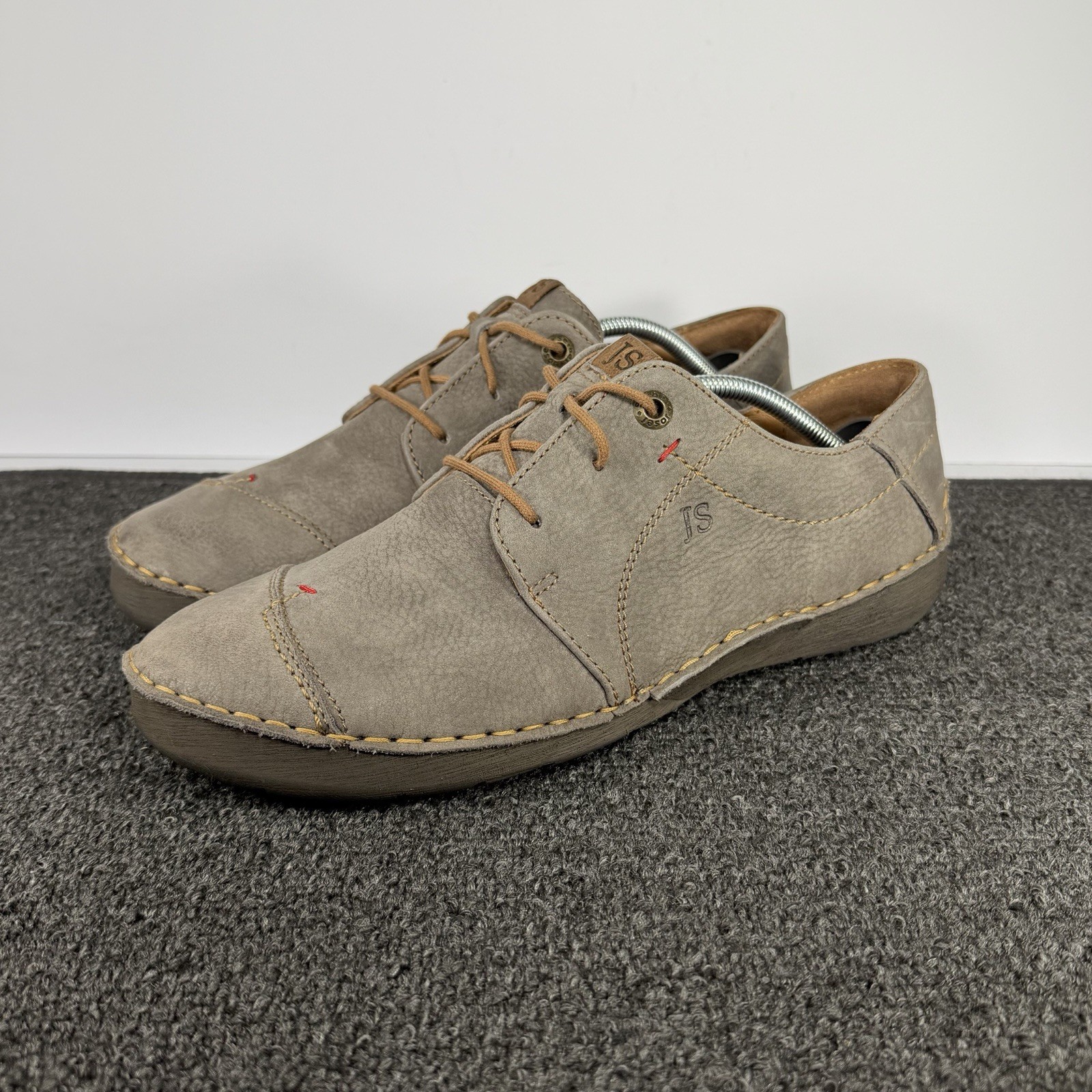 Josef Seibel Fergey 20 Taupe Leather Casual Shoes Size EU 41 US 10-10.5 Women’s
