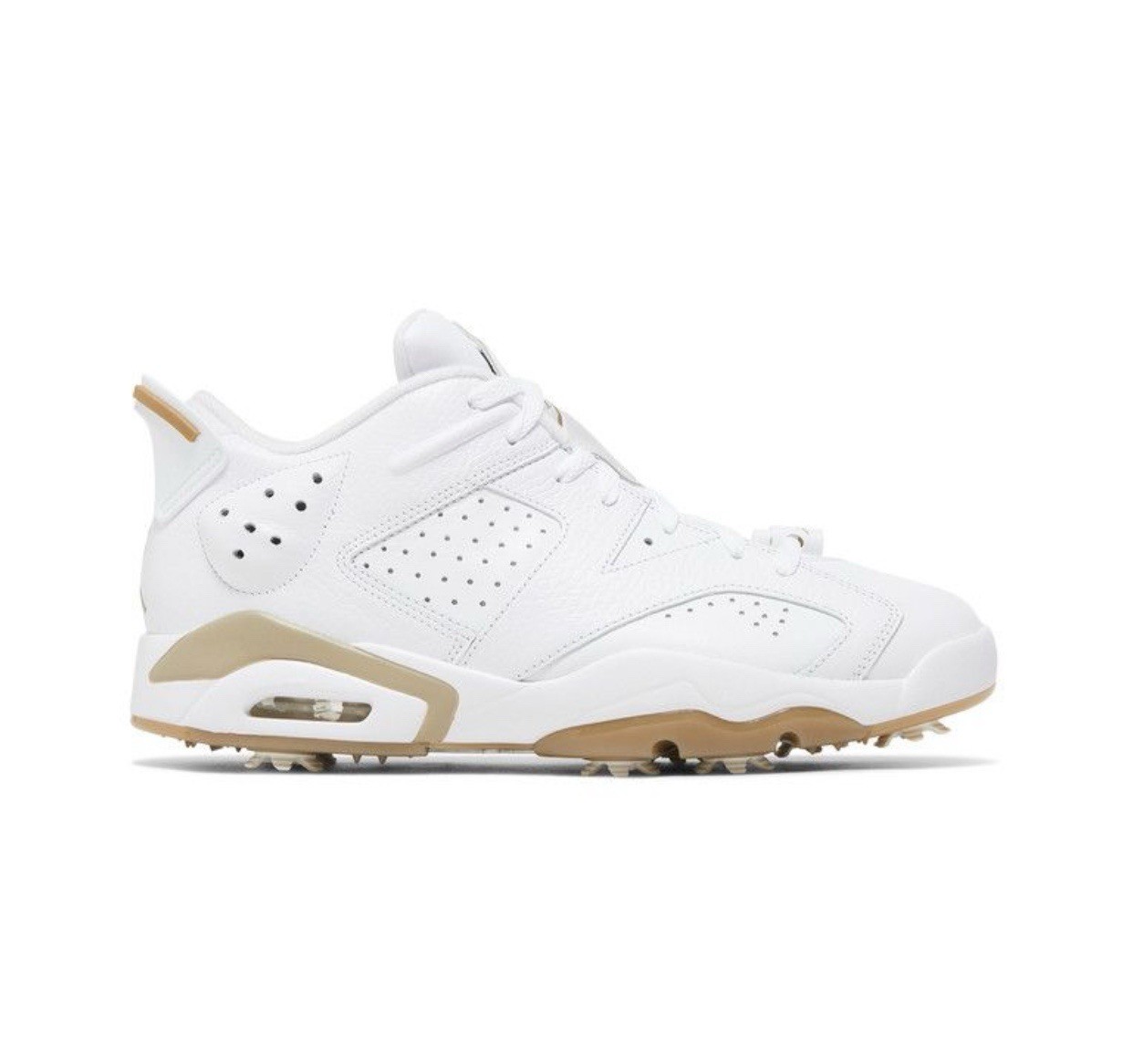 Women’s Size 5 Men 3.5 Nike Air Jordan 6 Retro Low Golf White Khaki DV1376-100