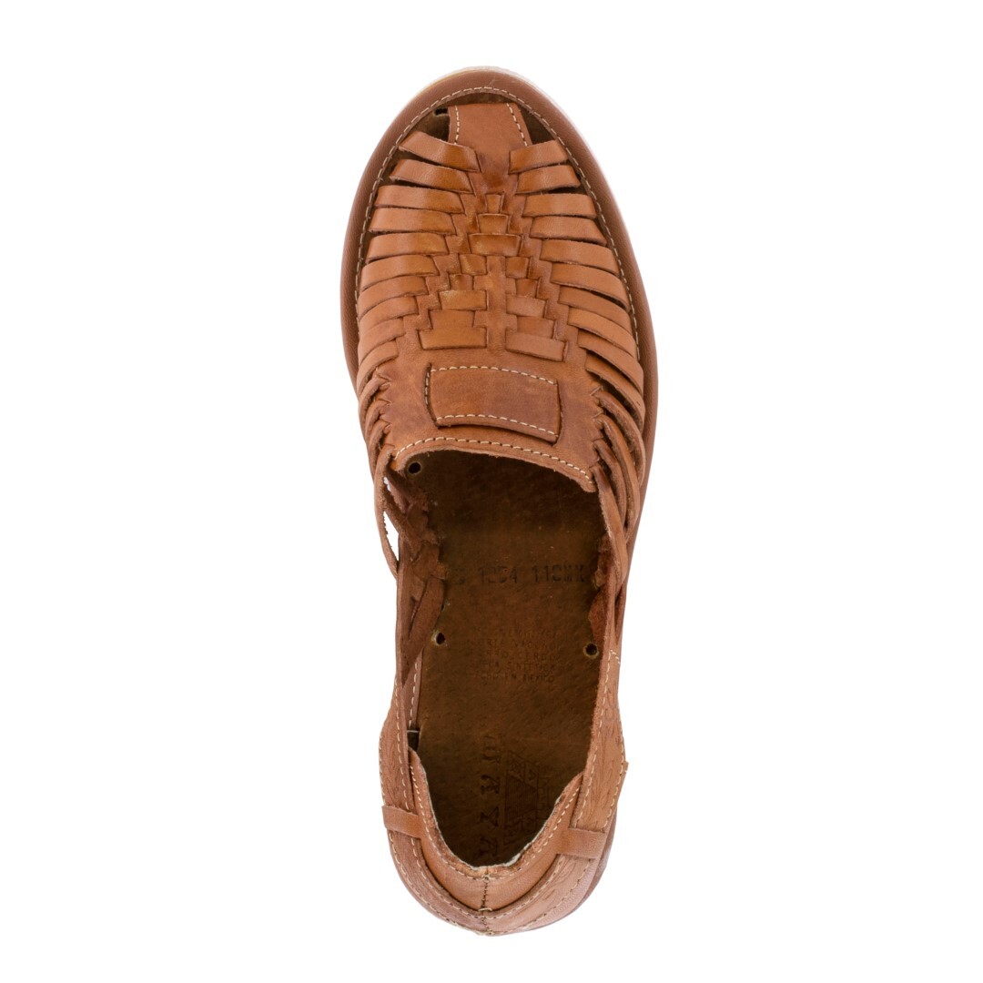 Womens Light Brown Sandals Real Woven Leather Mexican Authentic Huaraches Closed
