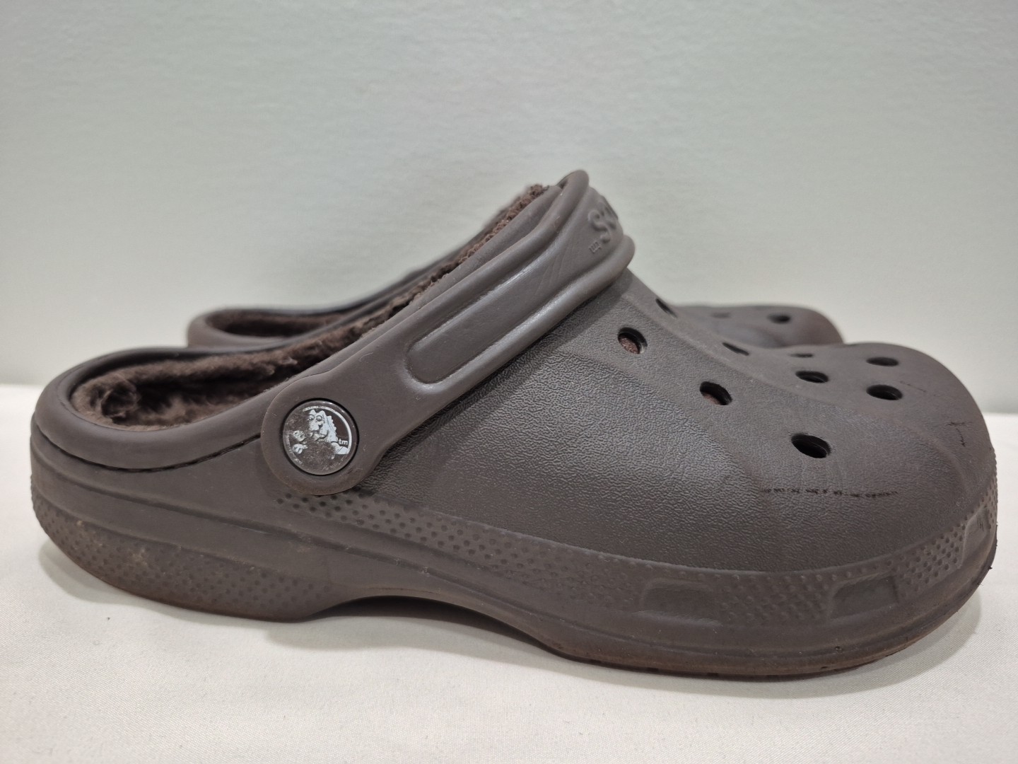 Crocs Baya Lined Brown Clogs Shoes Unisex Men’s 5/Women’s 7