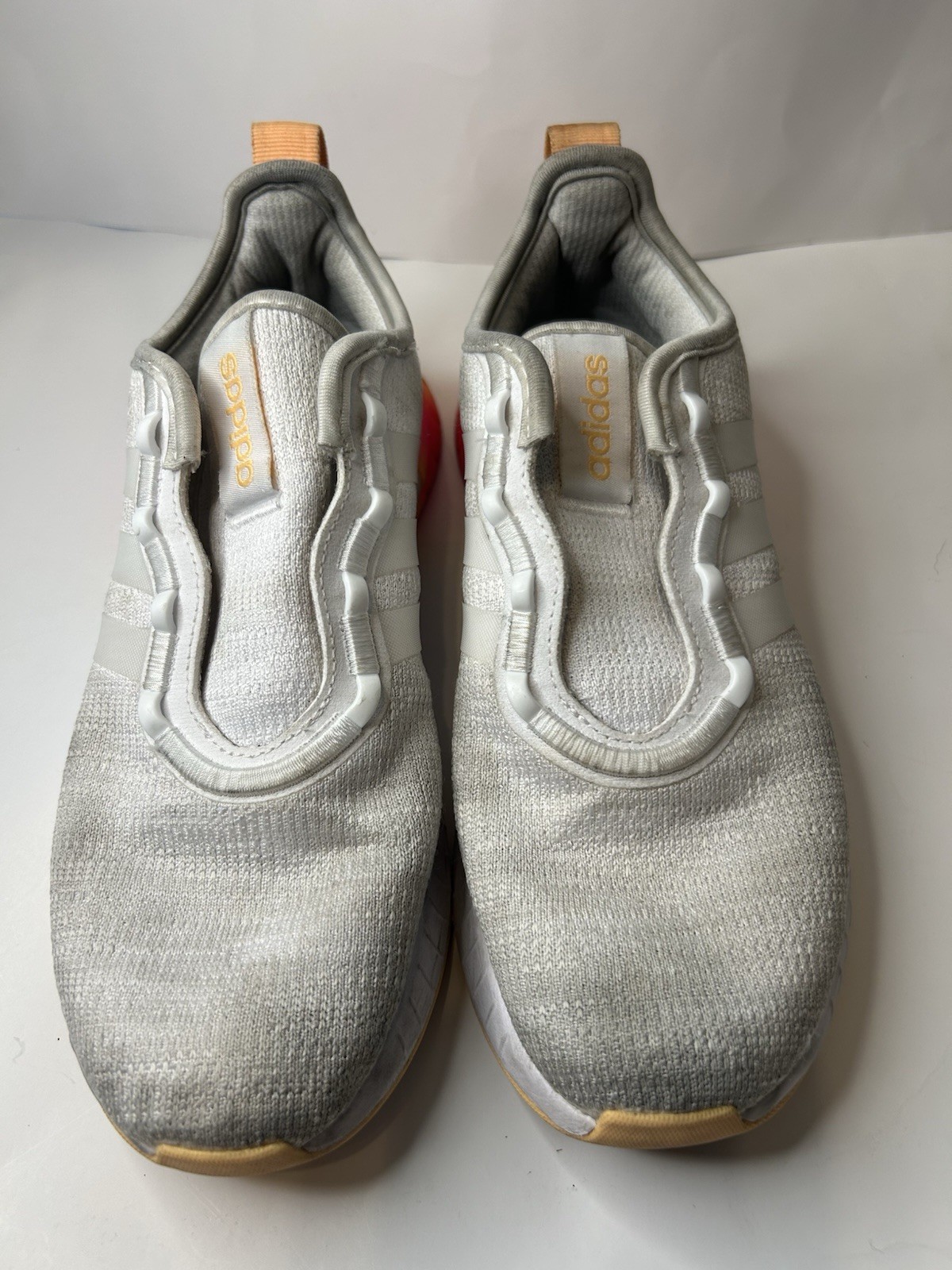 Adidas Kaptir Super Slip On Shoes Women’s US 7 Gray White Pink Orange FZ2790