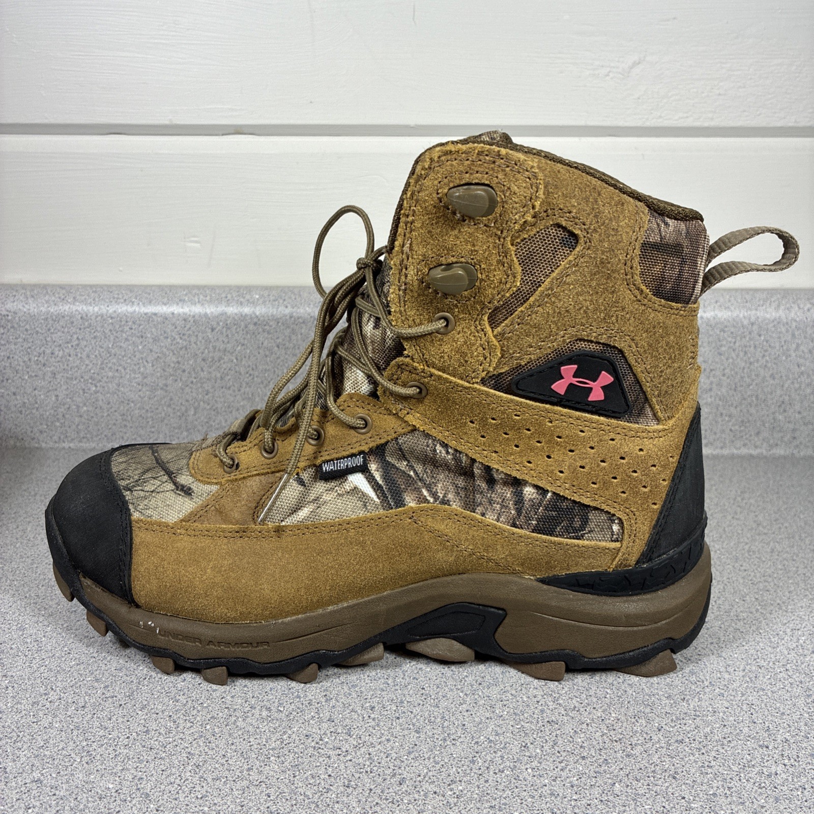 Under Armour Speed Freek Bozeman Womens 8 Waterproof Combat Hunting Boots Camo