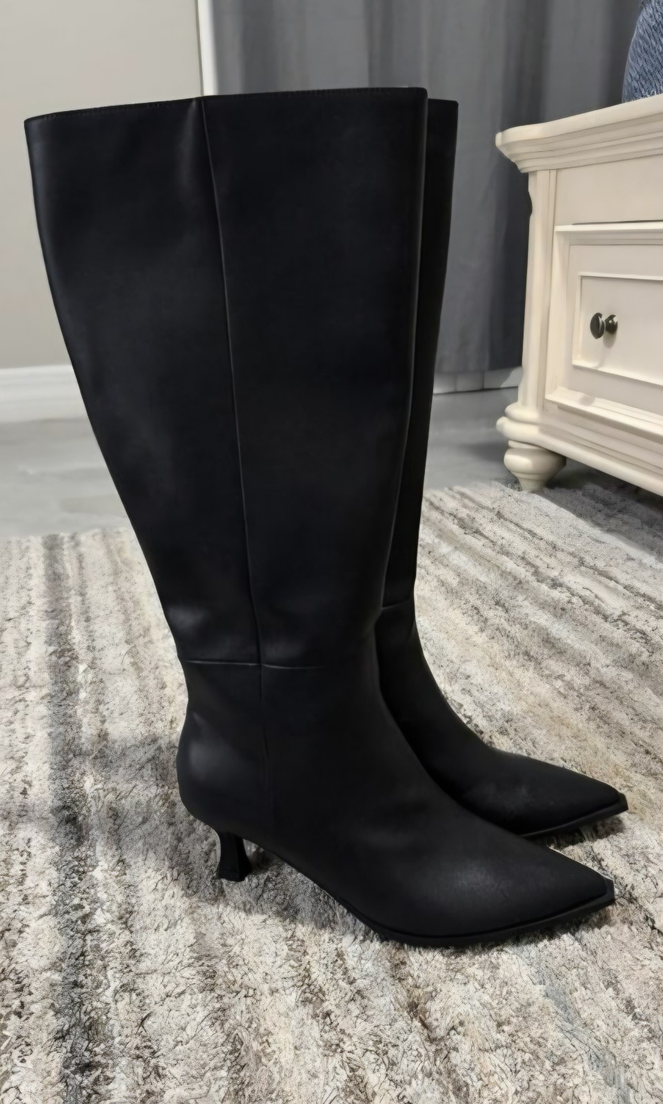 NEW Madden NYC Women’s Kitten Heel WC Comfort Foam Black Boots Size 10 In Box