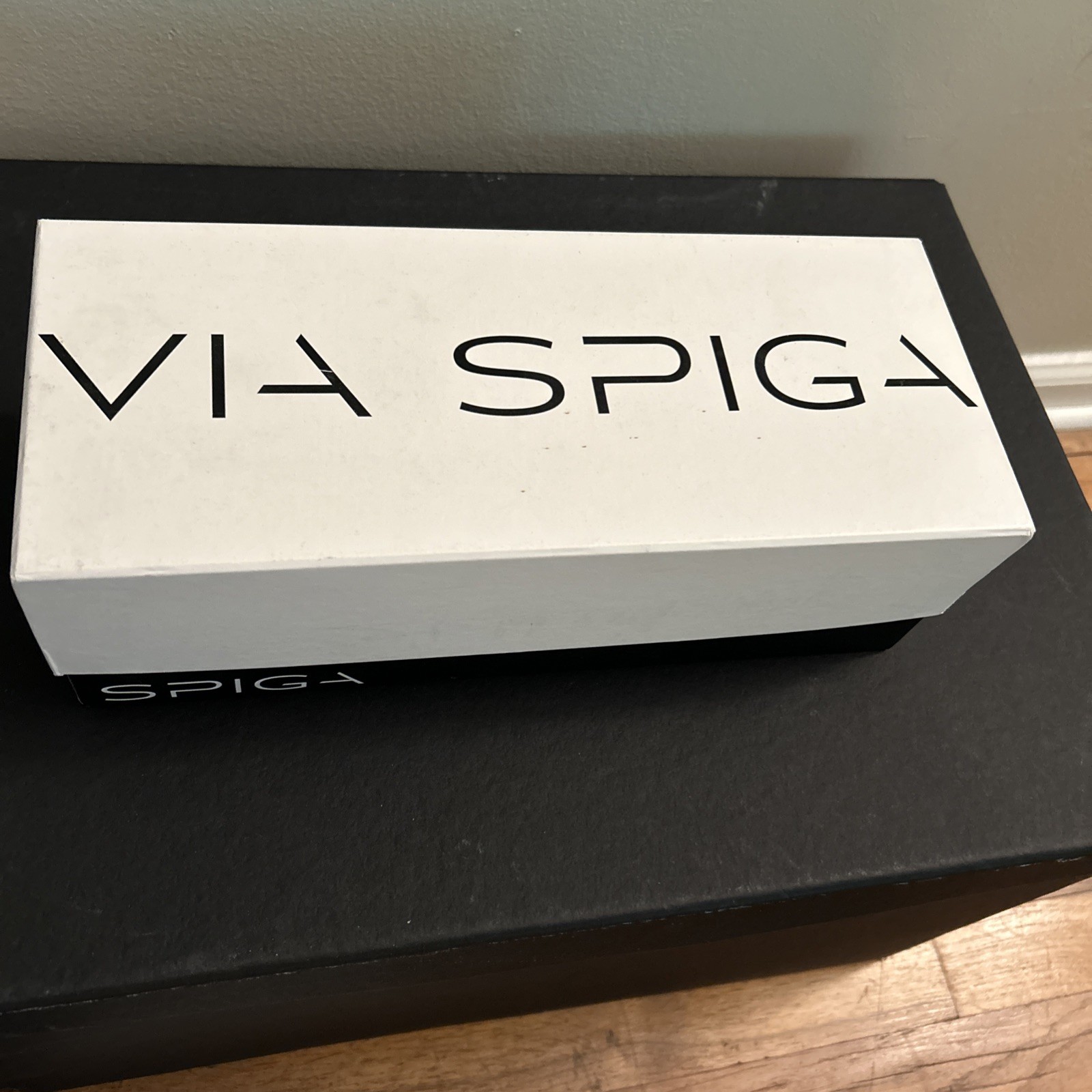VIA SPIGA Gwendolyn Black Suede Leather Slip-on Sandals 8 M EUR 38 NIB
