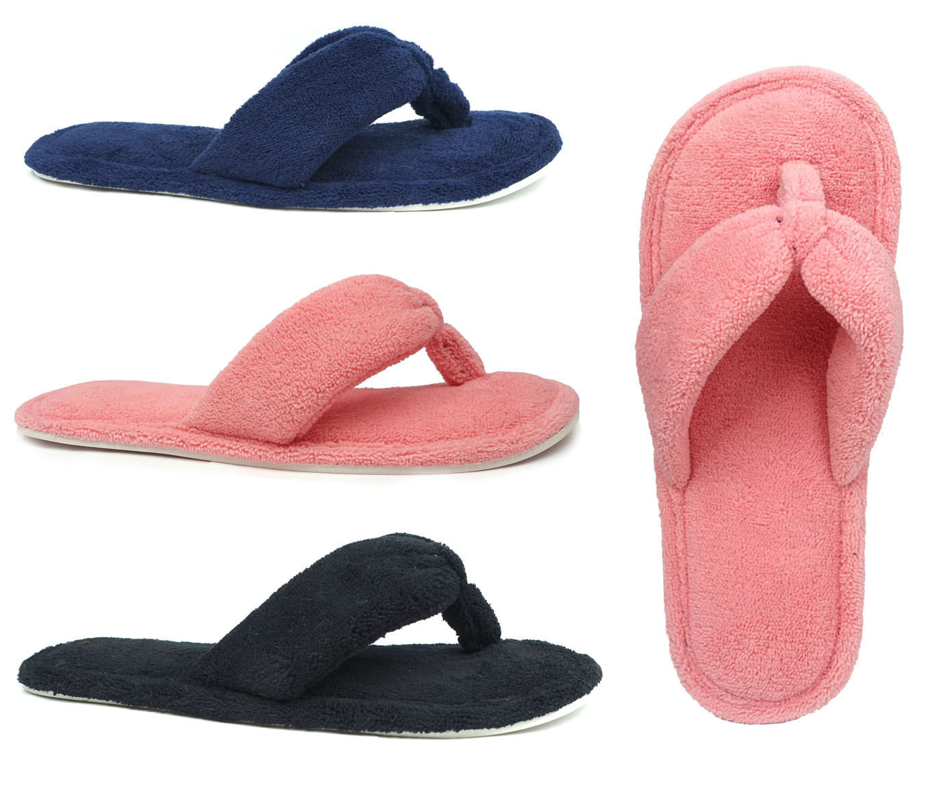 New Ladies’ Terry Spa House Slipper Fashion Thong Flip Flop Comfort House Spa