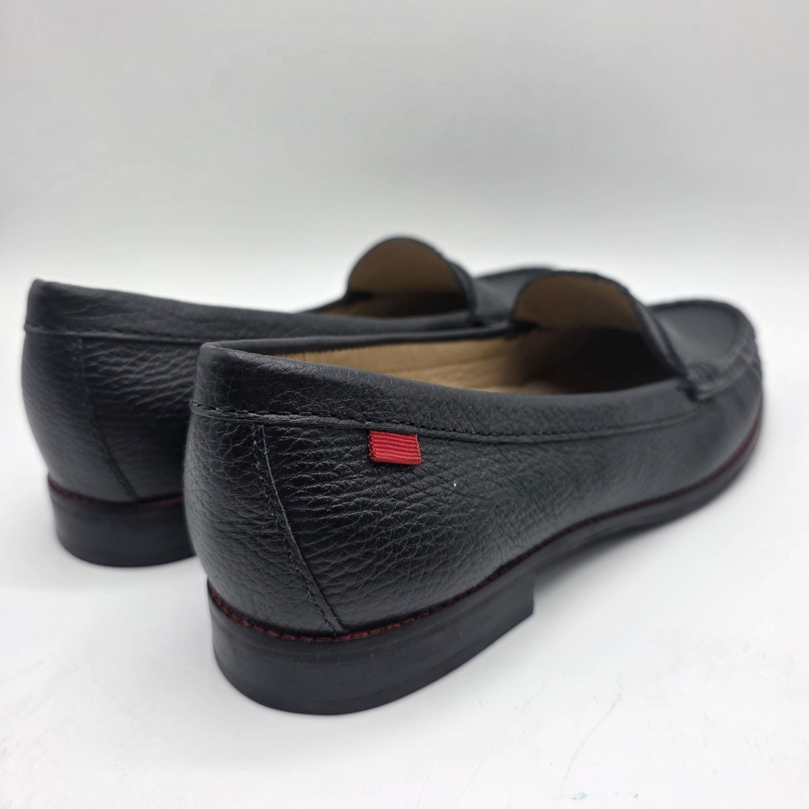 Marc Joseph Penny Loafers 8 East Village Black Pebbled Leather Heritage Workwear