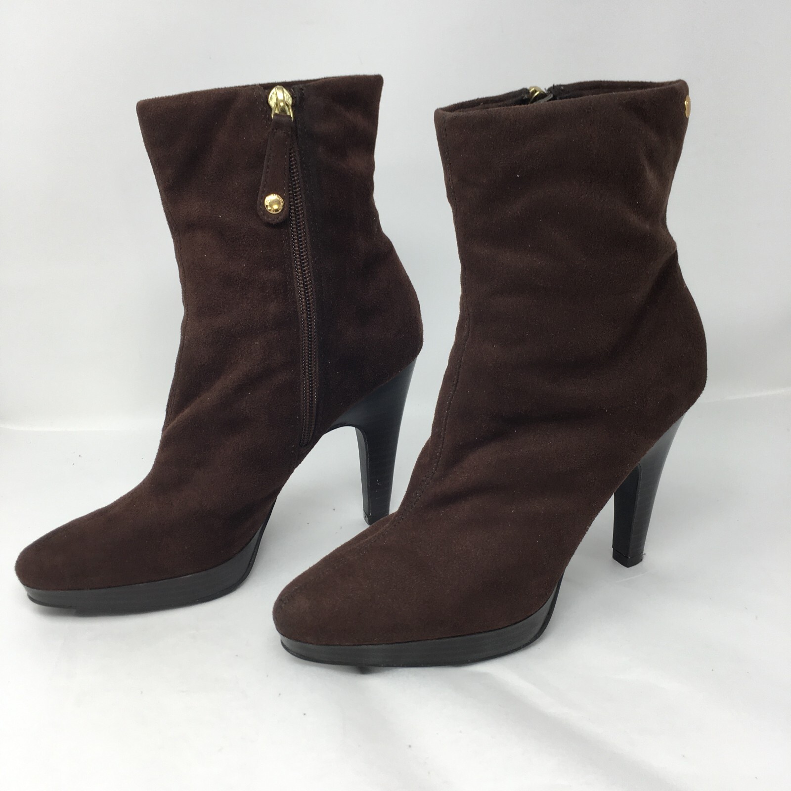 Isaac Mizrahi for Target Women’s Brown Side Zip High Heel Ankle Boots Size US 6M
