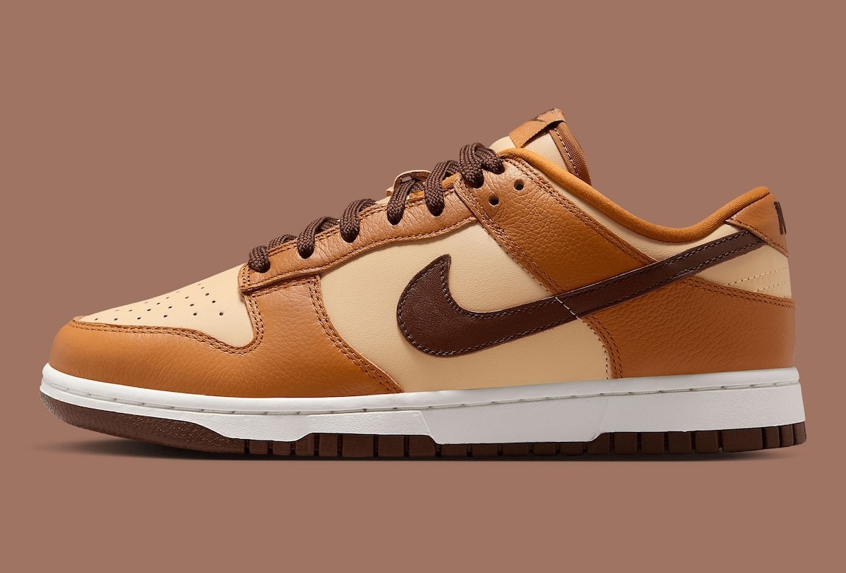 Nike Women’s Dunk Low Shoes Desert Ochre Cherry Charm Brown HQ7487-700 NEW