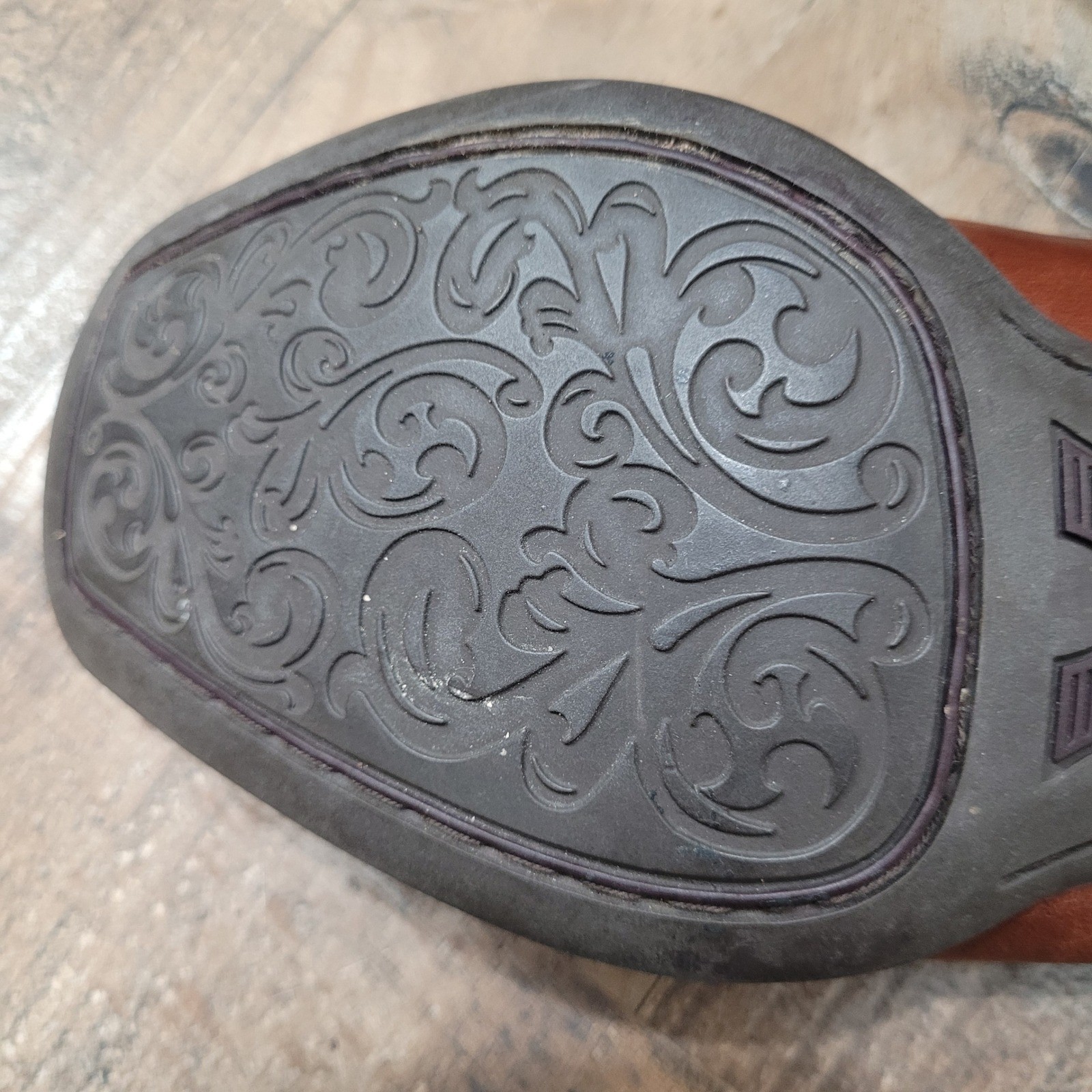 Ariat ATS Womens 6.5B Brown Leather Western Mule Slip On Clog Shoes