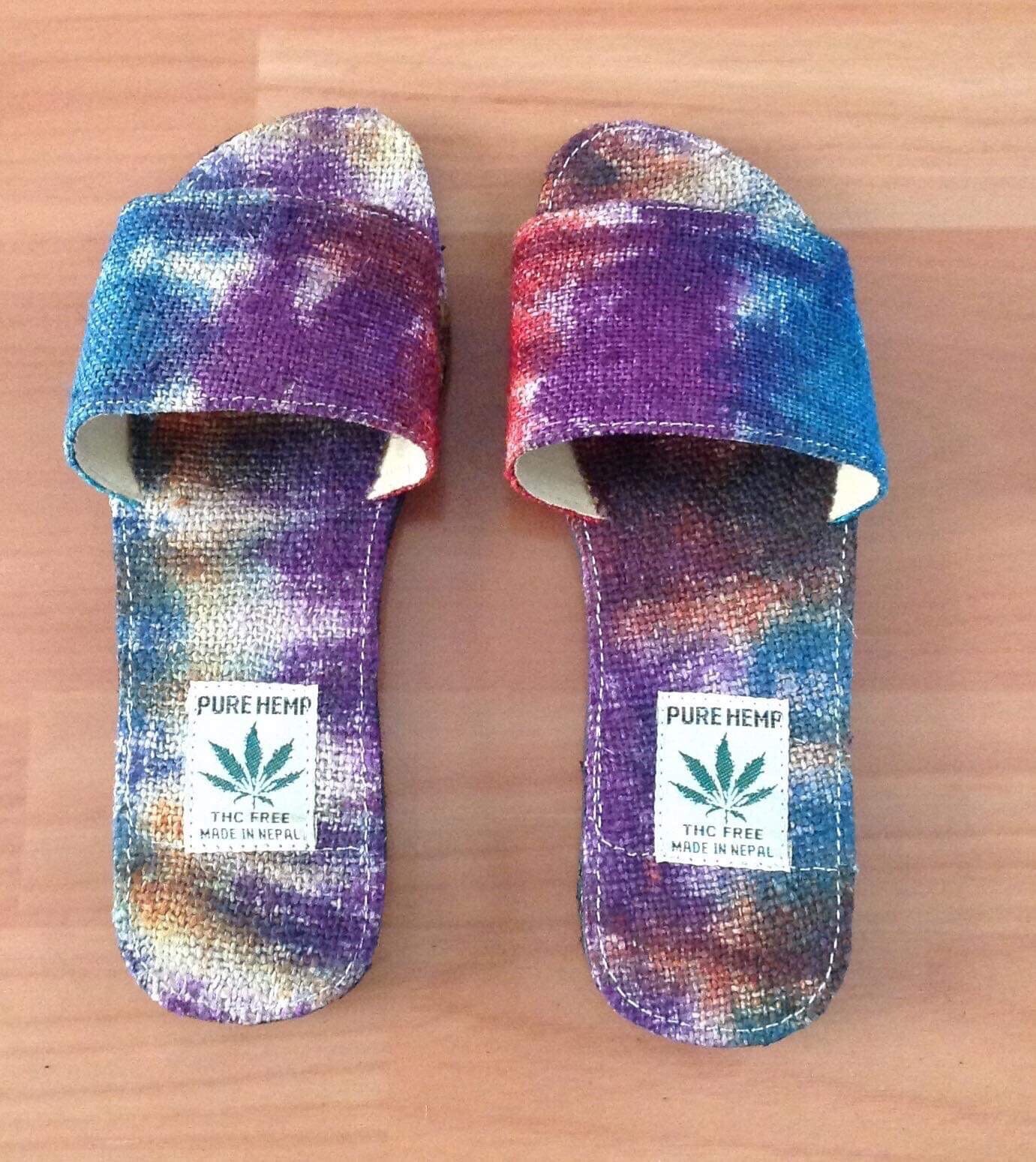 Tie Dye Hemp Slippers
