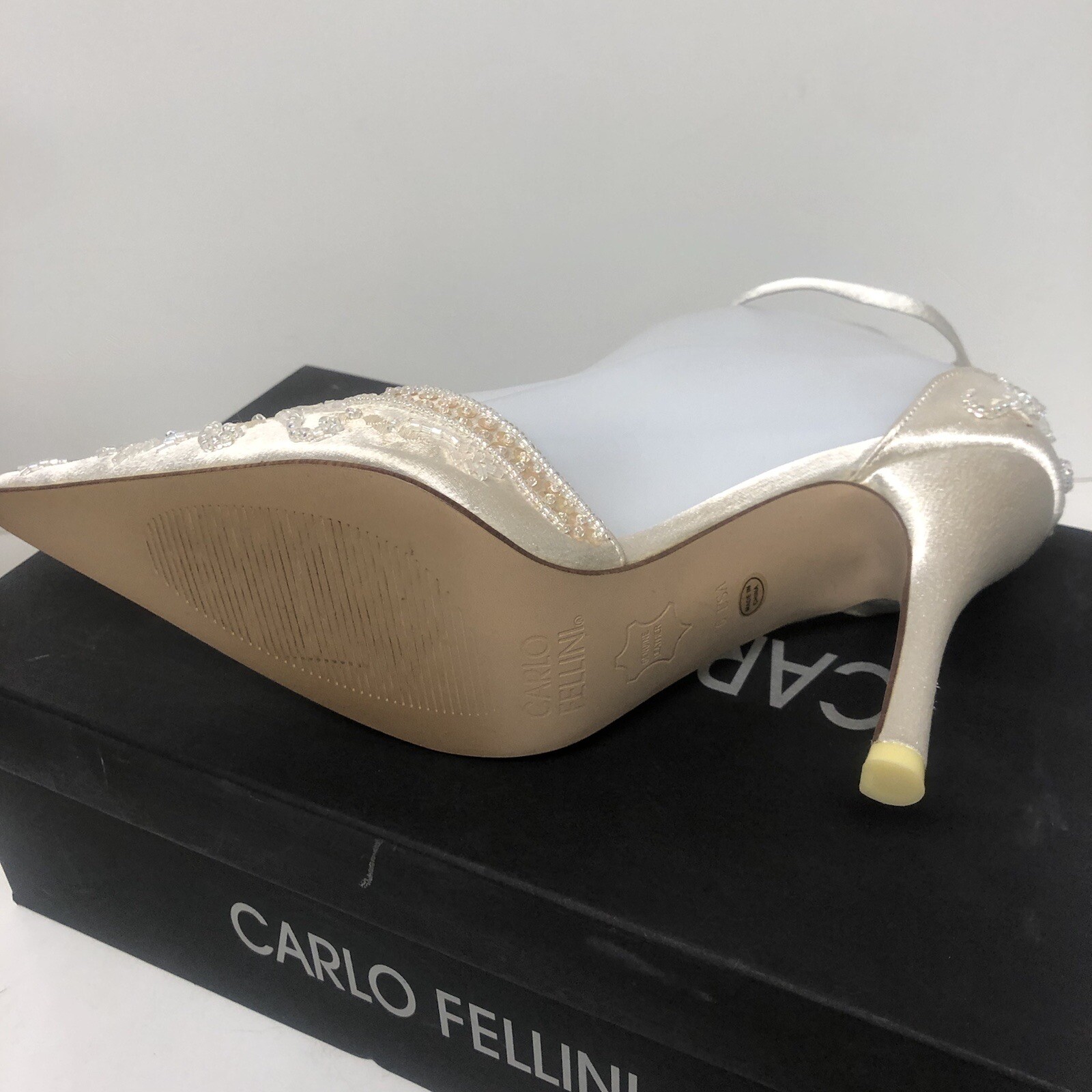 Carlo Fellini Casablanca women’s nightlife sequins shoes Ivory US Sizes
