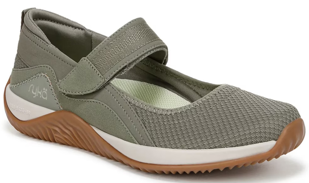 Ryka Women’s Echo Mary Jane Flat Vetiver Green (Select Size)