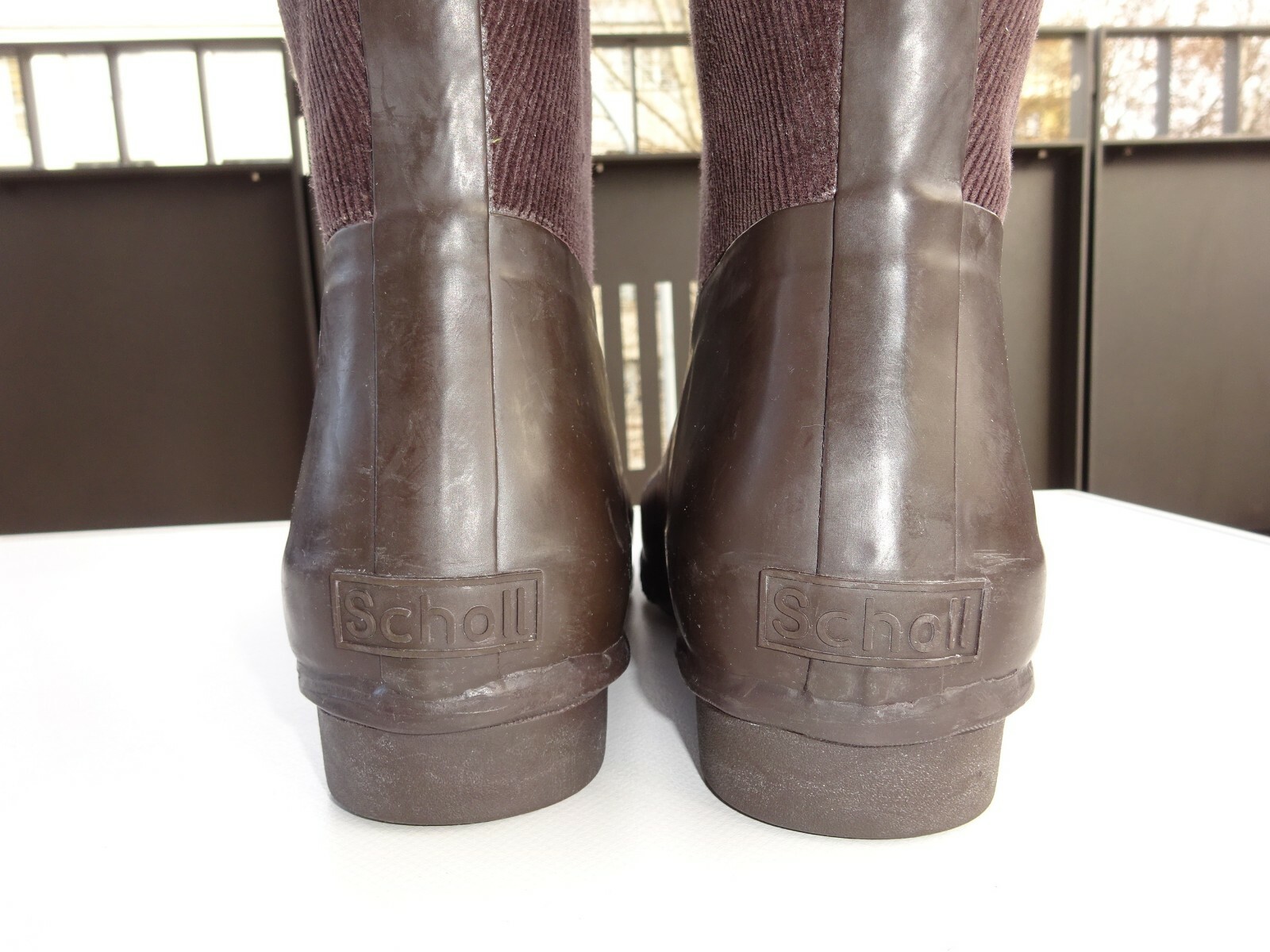 SCHOLL 299 DR.SCHOLL Damen Schuhe Stiefel Gummistiefel Gummi Kord Gr.37 Neuw