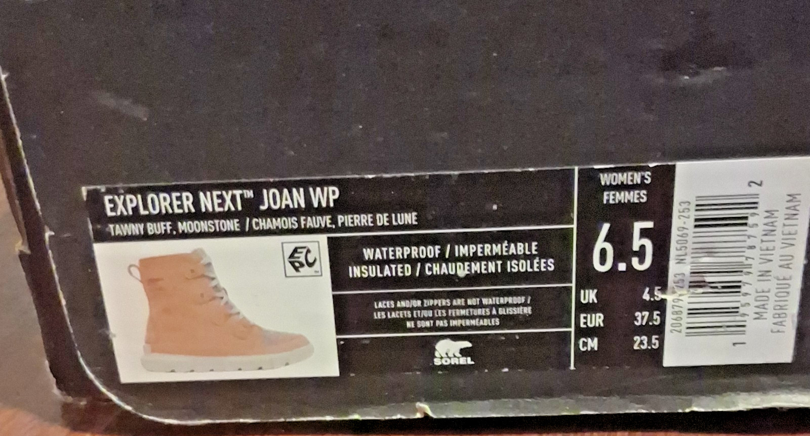 Sorel Explorer Next Joan WP Women’s Waterproof Insulated Boots Brown/Gray 6.5