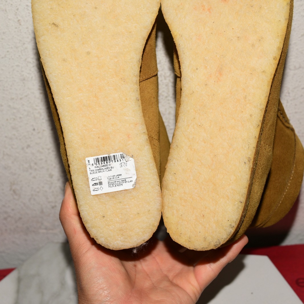 Clarks Originals Wallabee Hi Suede Boot Women US 10