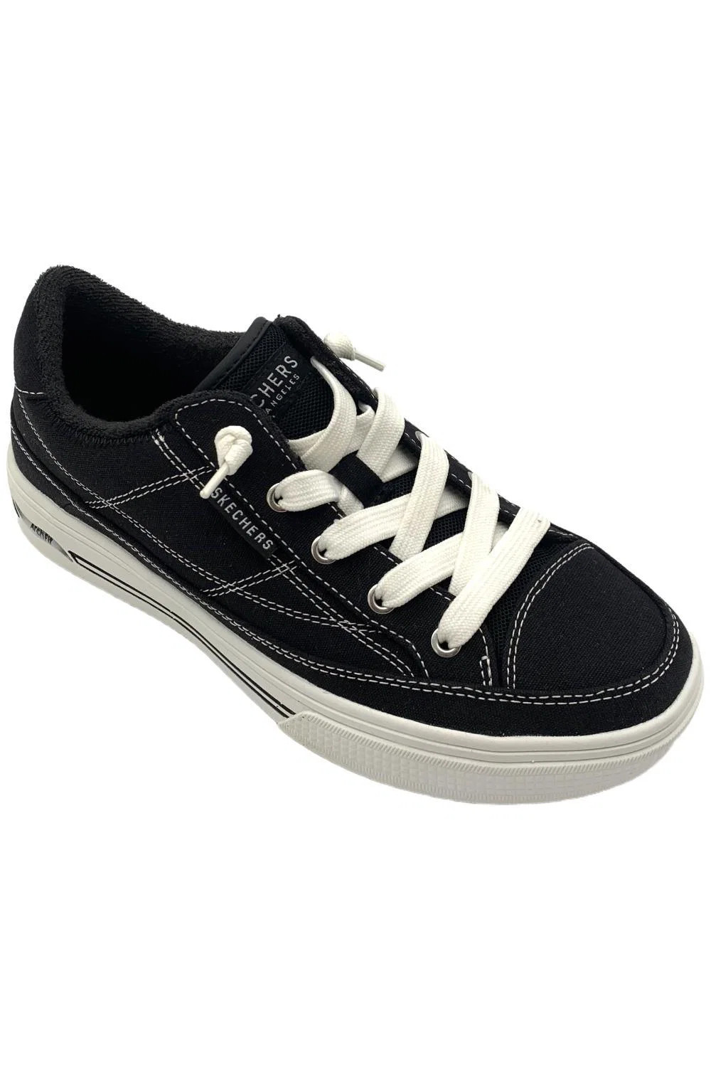 Skechers Women’s Street Arch Fit Arcade-Arcata Slip-On Sneaker Black
