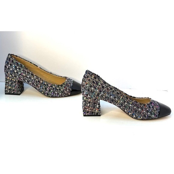 On 34th Tilly Cap-Toe Block-Heel Pumps, Multi Color Size 8.5 M NWT/BOX
