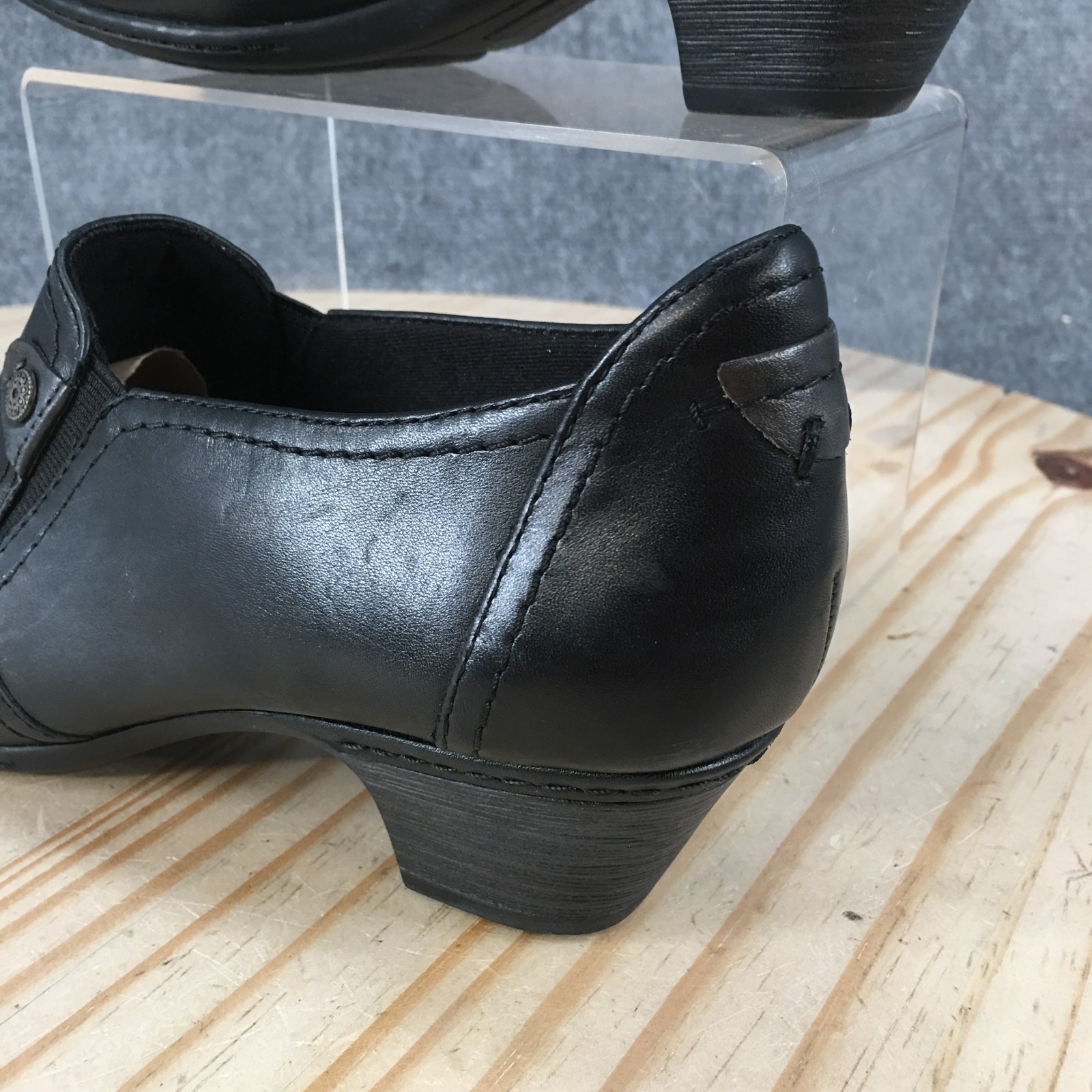 Rockport Cobb Hill Adele Pump Shoes Womens 7.5 M Heels Casual Leather Black