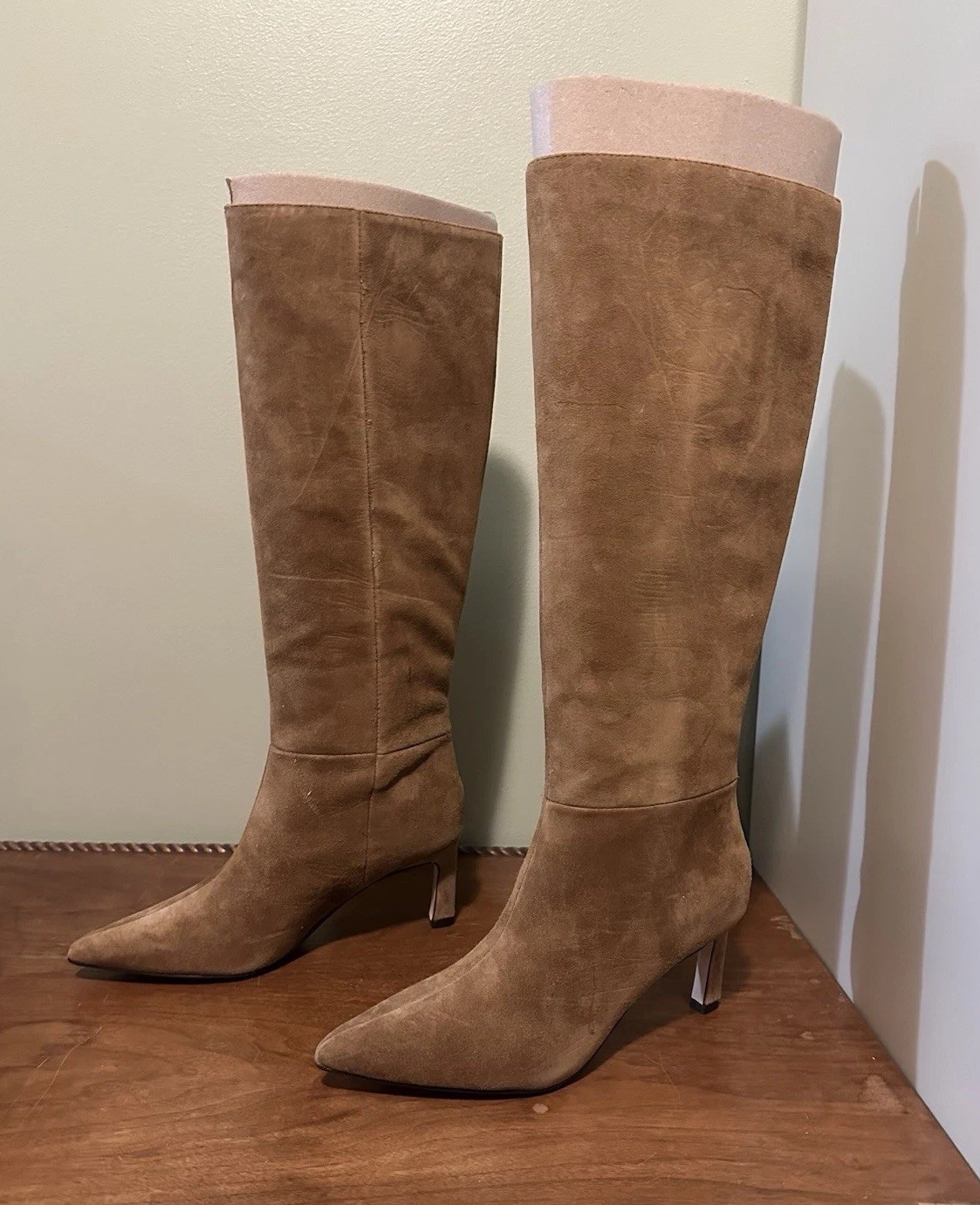 Nine West Stiletto Dress Boots Suede Heel “Lorthey” 2.5in NEW PLEASE READ