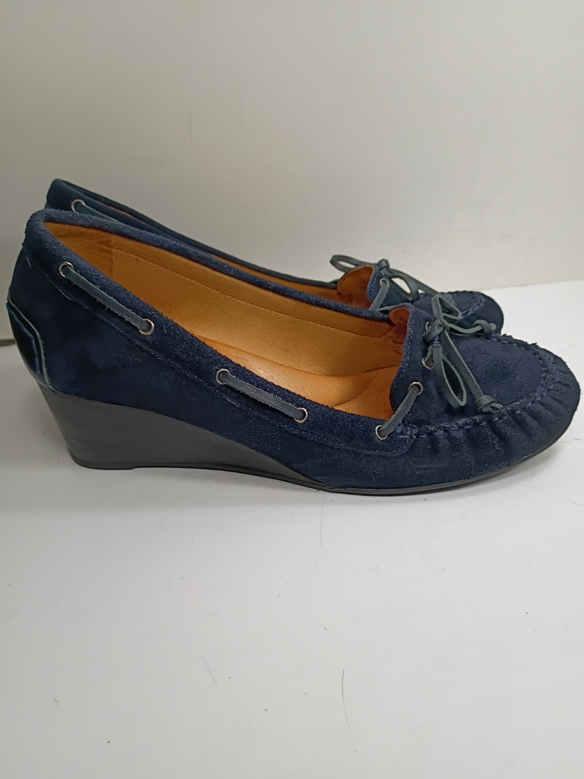 Nurture by Lamaze Leather Dover wedges size 11M Navy blue