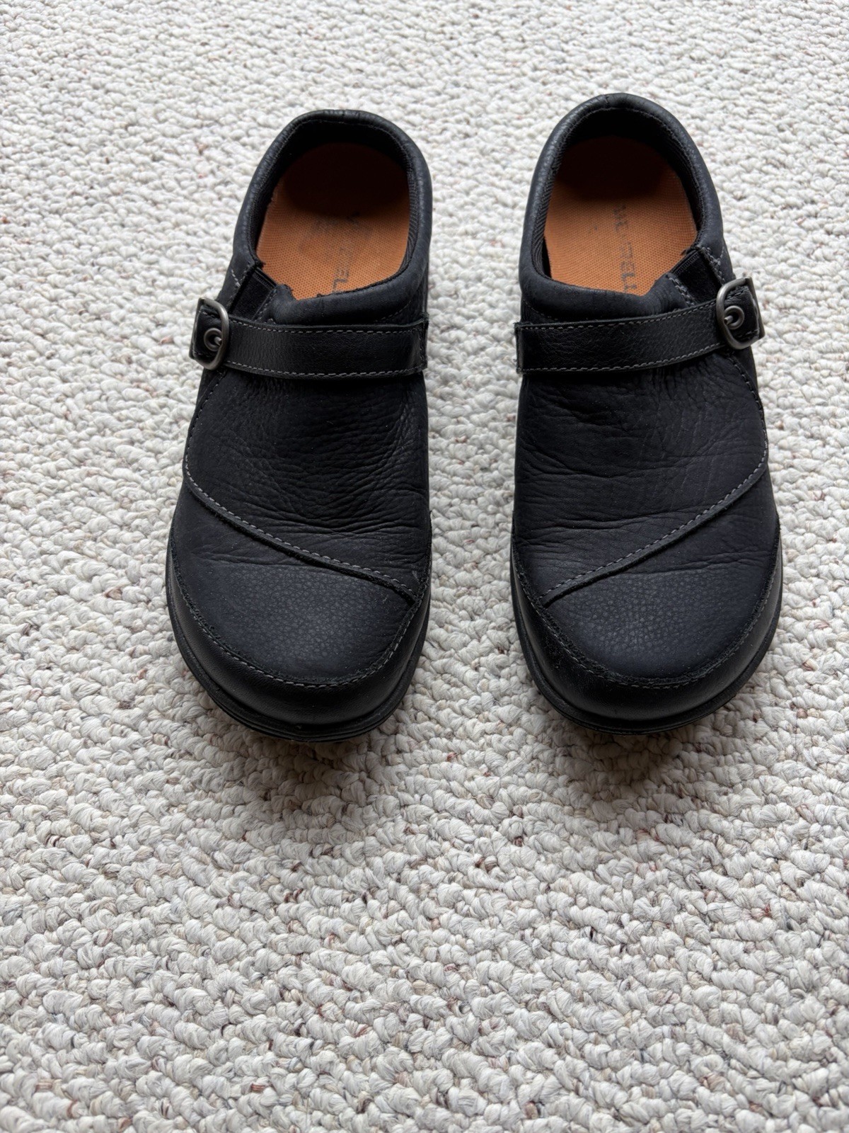 Merrell Shoes Womens Size 7.5 Brown Leather Buckle Slip On