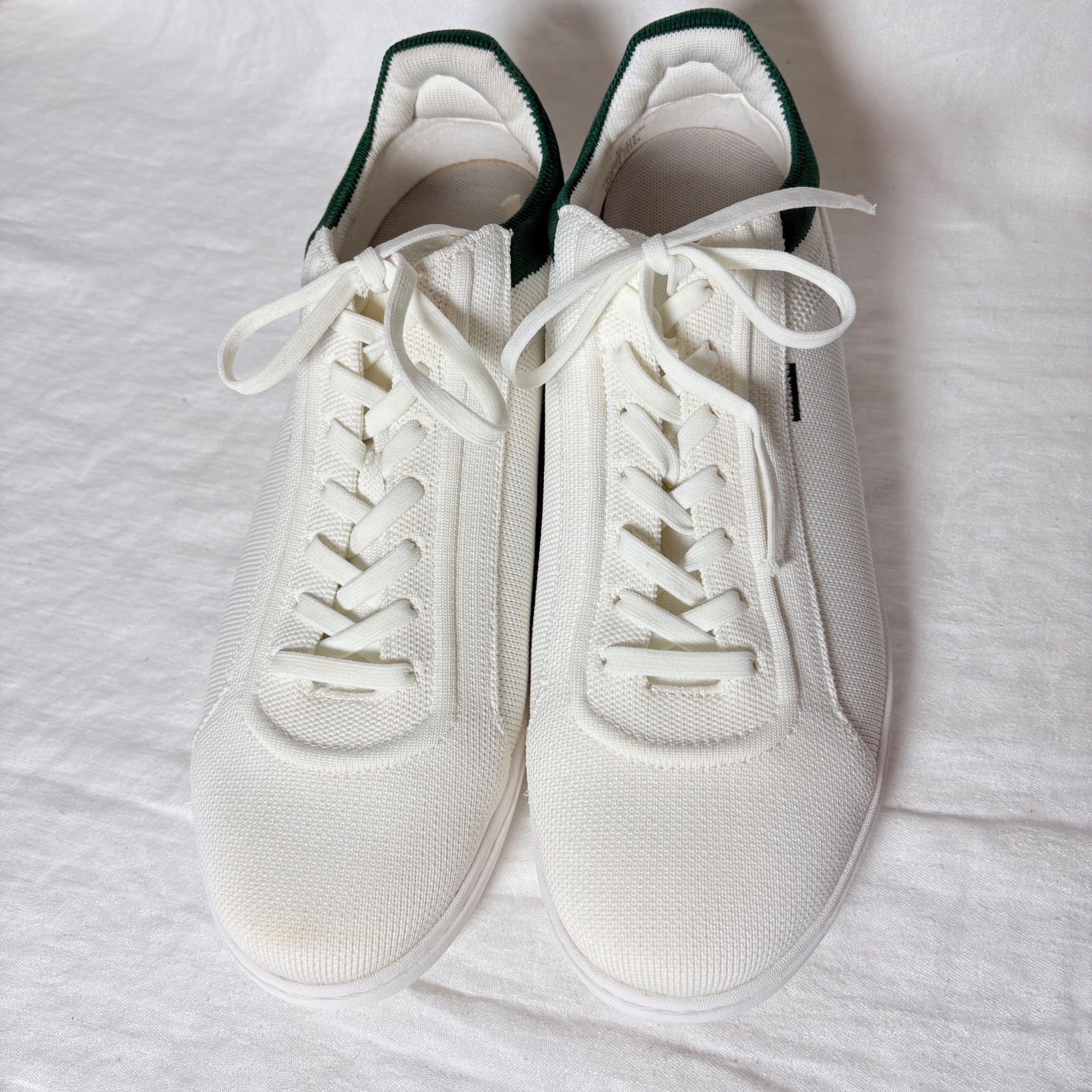 Vivaia V Prime Recycled Knit Sneakers White Green Knit Womens EU 42 US 11.5