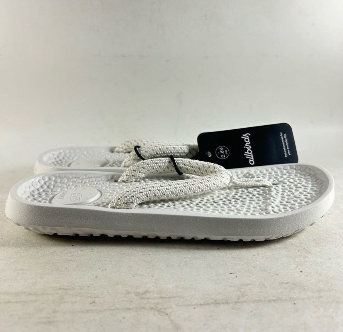 Allbirds Sugar Zeffer Women’s Sandals Flip Flops Blizzard White Size 6