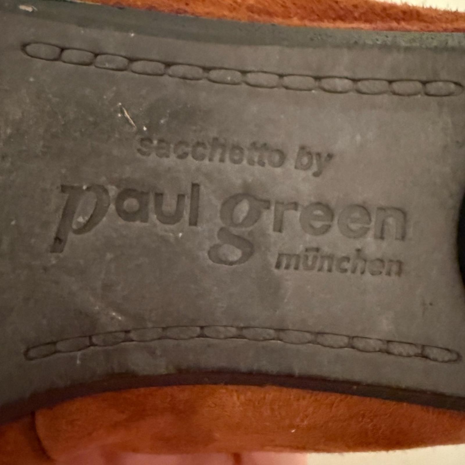Paul Green Nellie Brown Suede Black Patent Cap Toe Ballet Flats Size US 7.5 UK 5