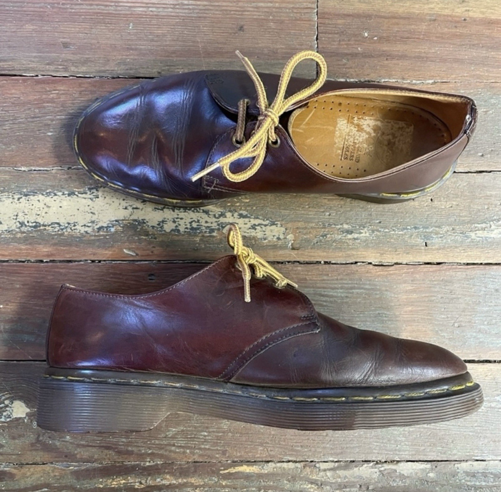 DR. MARTENS Made in England Rare 80’s 3-eye Oxfords AW 1484 – M 9, W 10|🧡🎀