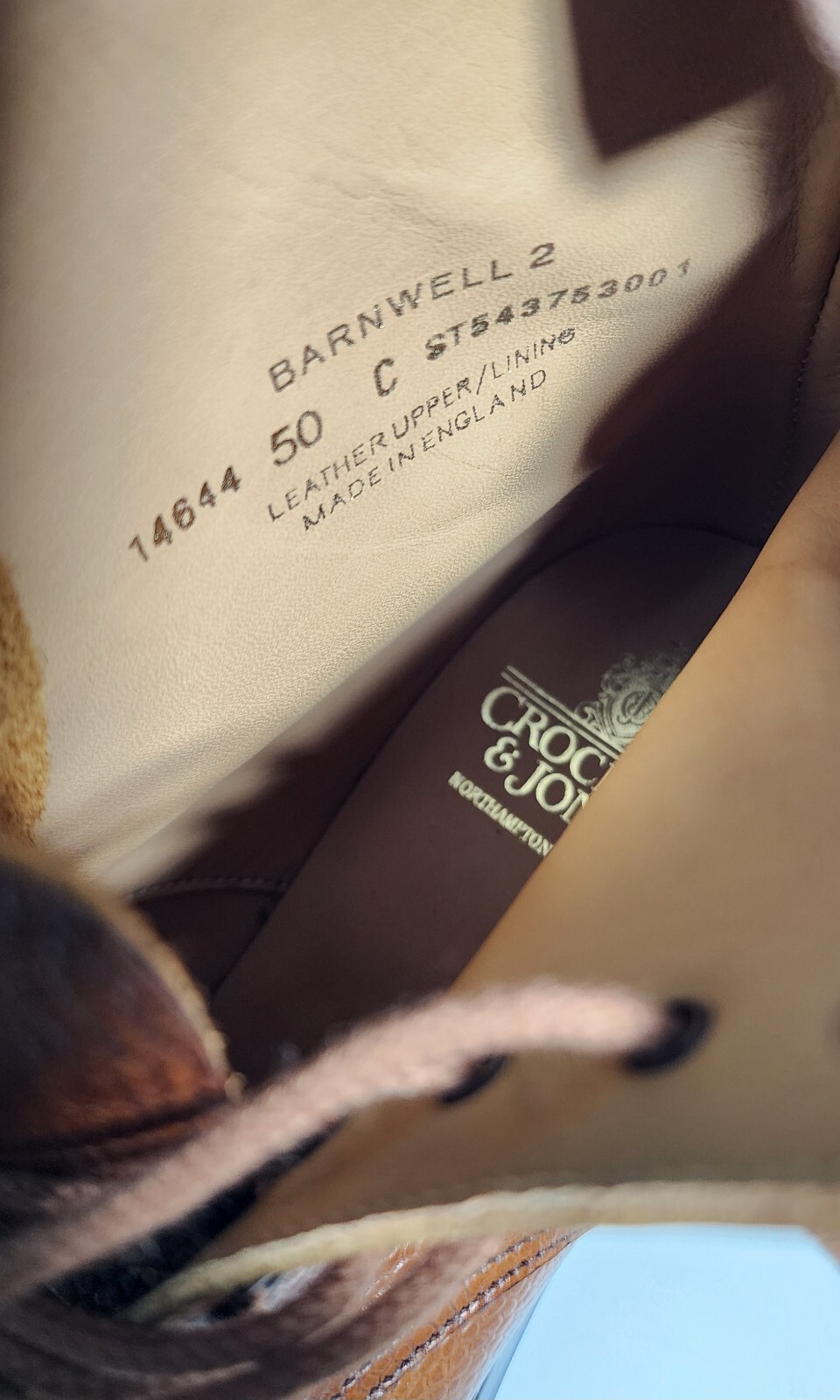 $699 New Crockett & Jones Barnwell 2 Brown Leather Boots Womens 50 C / 5.5 us