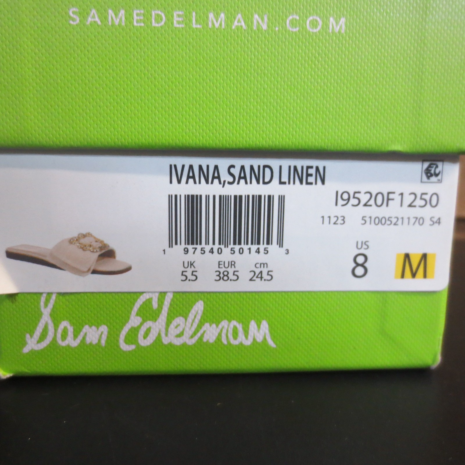 Sam Edelman Ivana Flat Sandal Summer Sand 8 Medium