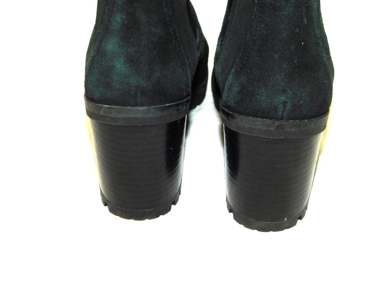 UGG Size 9 40 Black Suede Hazel Chelsea Block Heel Boots Unlined Waterproof