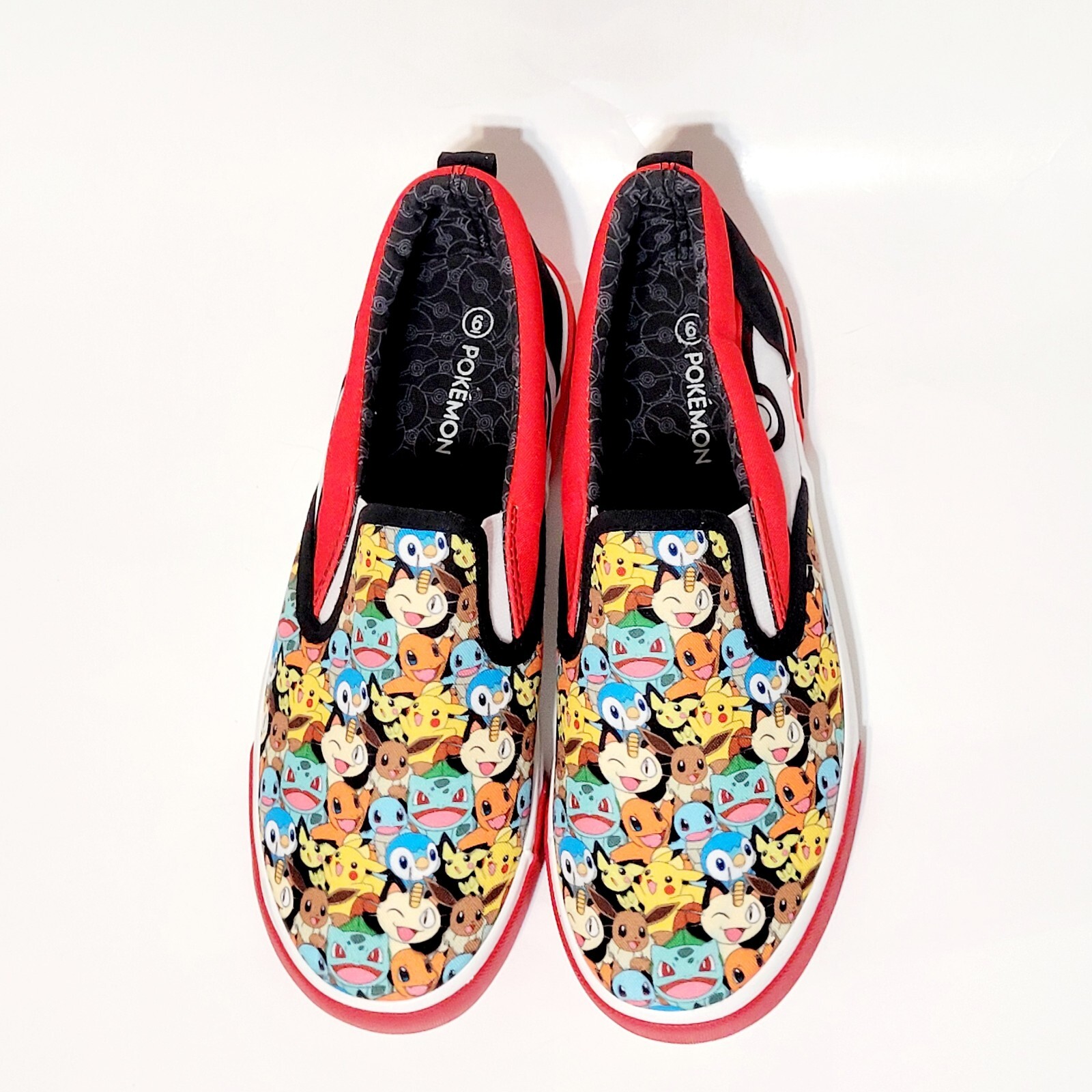 Pokemon Creatures Ground Up Slip On Canvas Loafer Sneaker Shoes Wms 8US 38.5EU