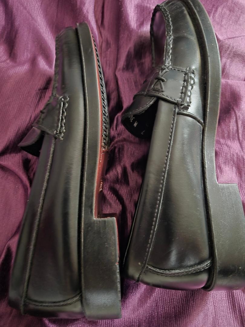 Weejuns GH Bass Katherine II Penny Loafers Womens 7M Black Leather Brand New.