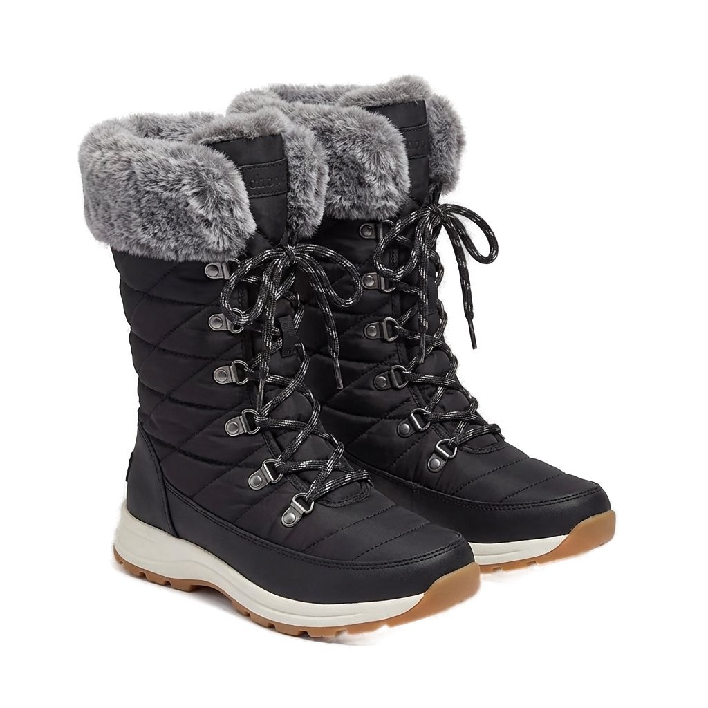 Chooka Belltown Mid Faux Fur Winter Boot Womens Size 9 Black Insulated NIB