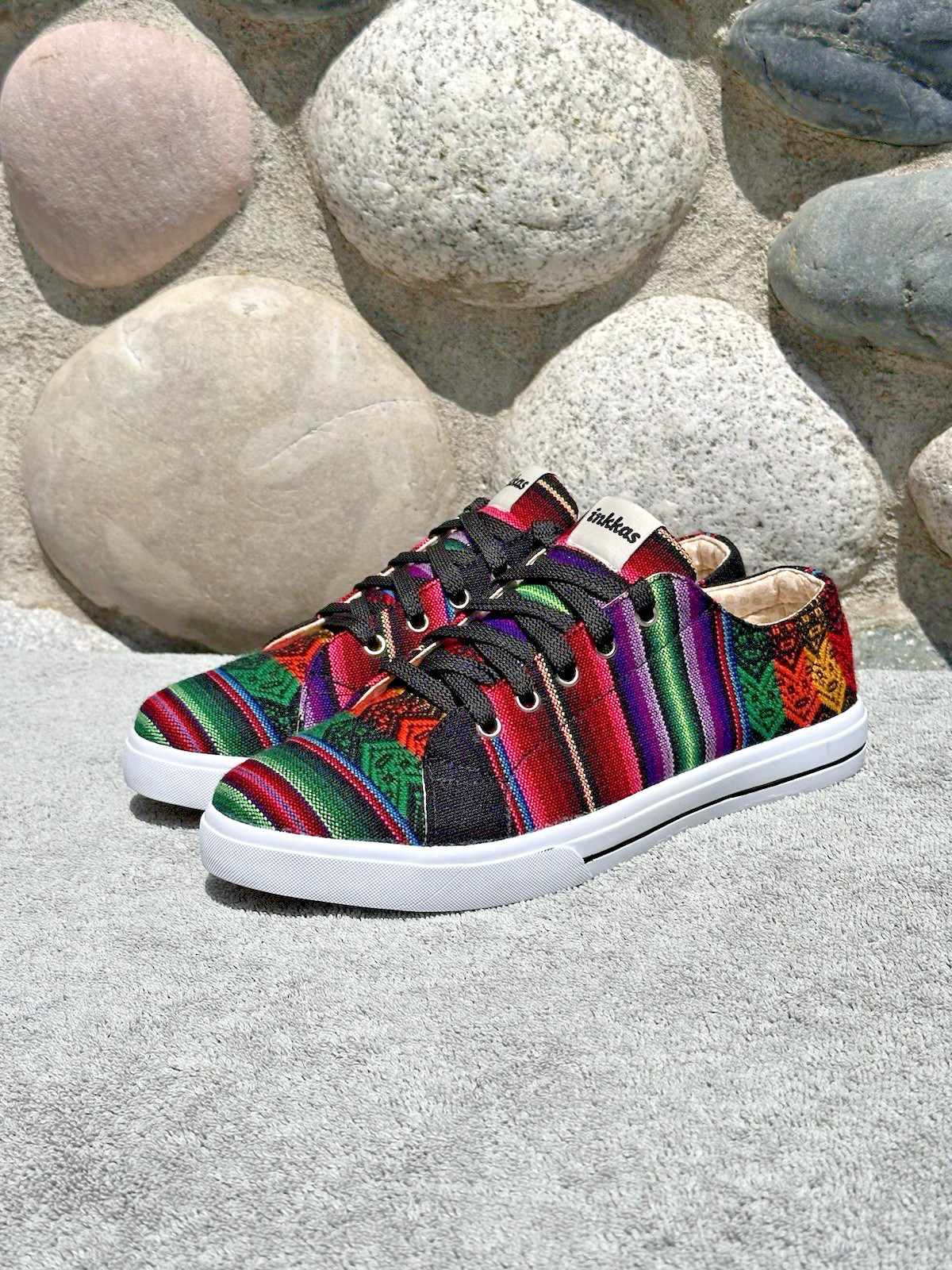 Inkkas Women’s 10 Men’s 8 Unisex Aztec Design Low Top Colorful Lace Up Sneakers