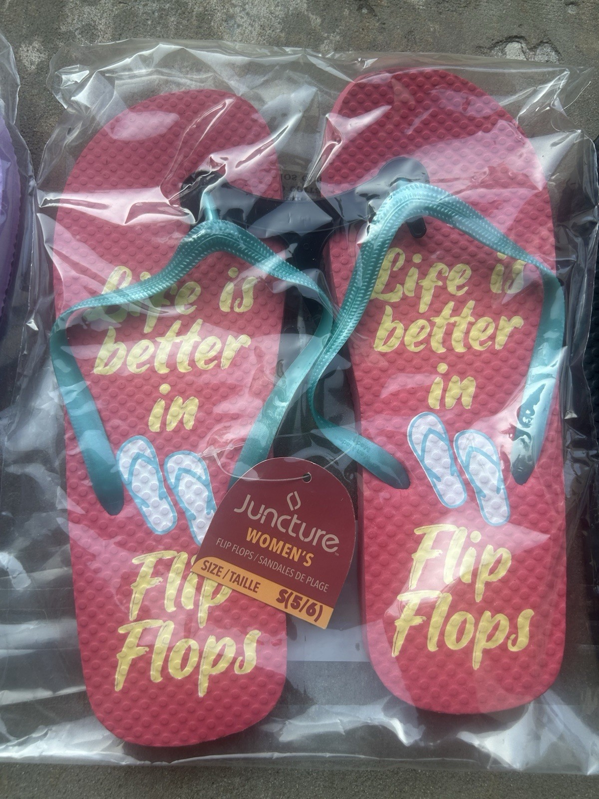 Lot of 5 Juncture Women’s Flip Flops Size 5/6 New Assorted Colors